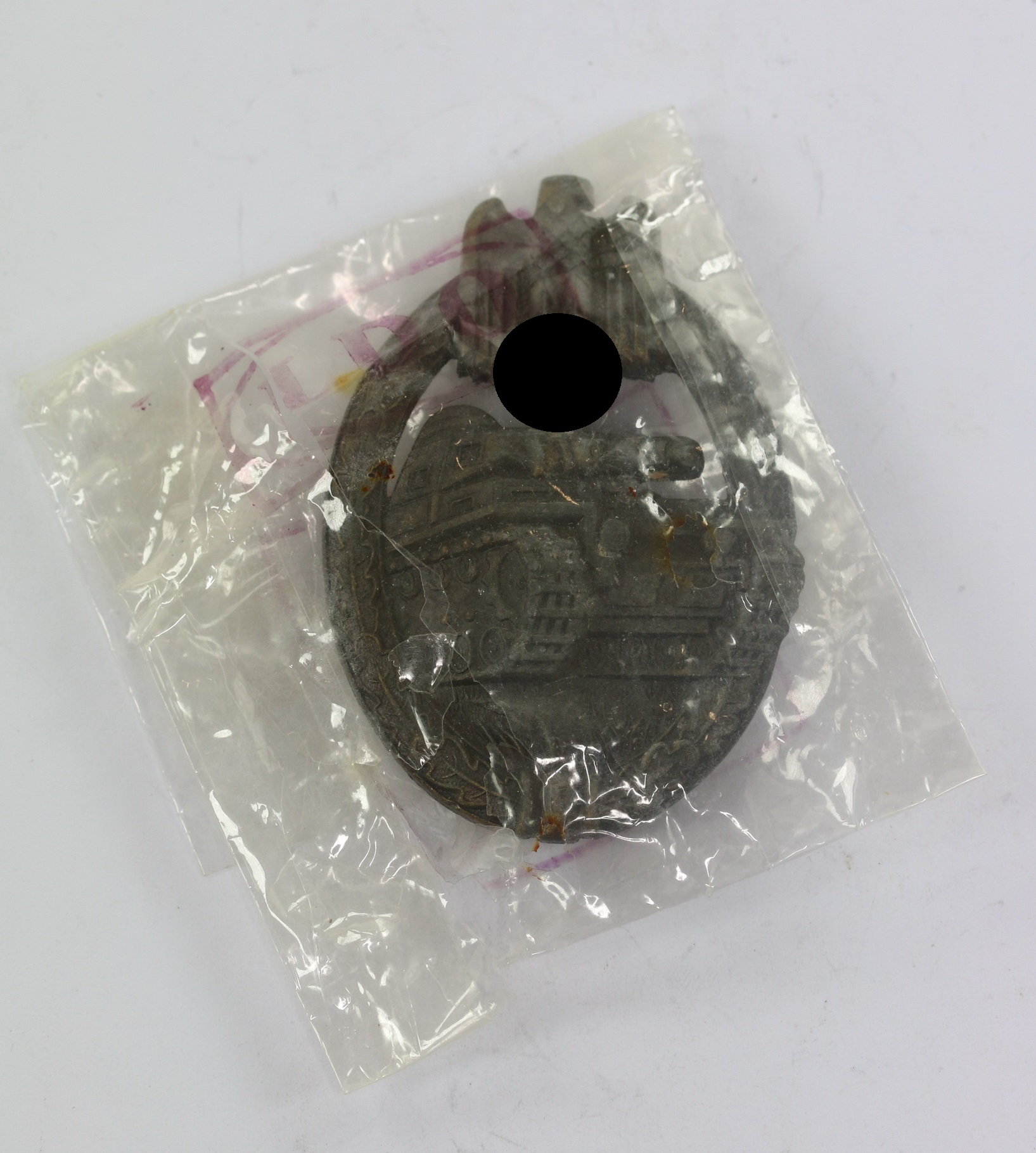 Bronze Panzer Assault Badge in LDO Cello Envelope. Type Wilhelm Deumer. – Bild 1