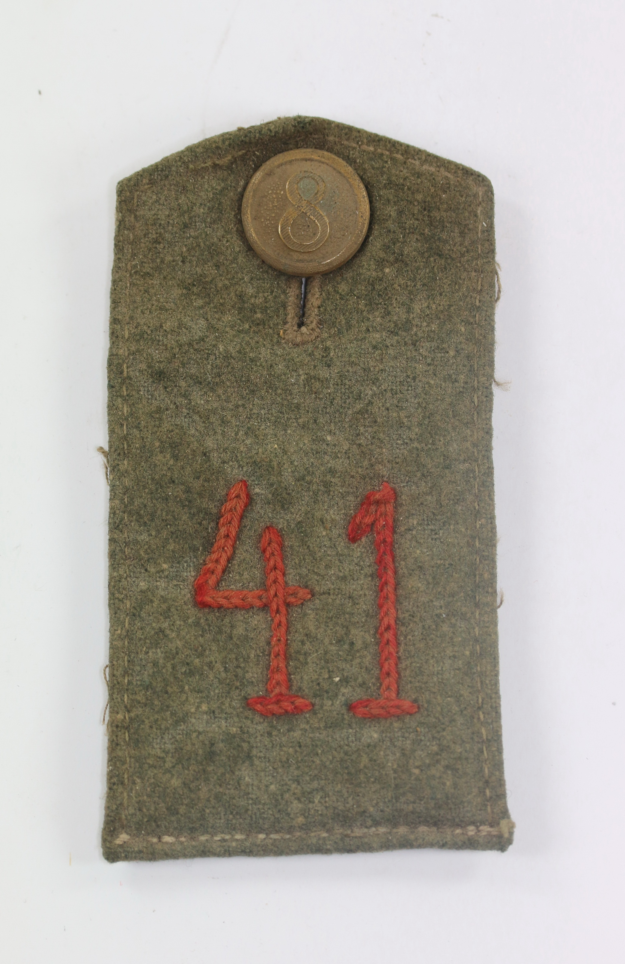 Prussia, WW1 Field Grey Shoulder Strap for Enlisted with Nr. 41 - von Boyen(5. Ostpreußisches) – Bild 1