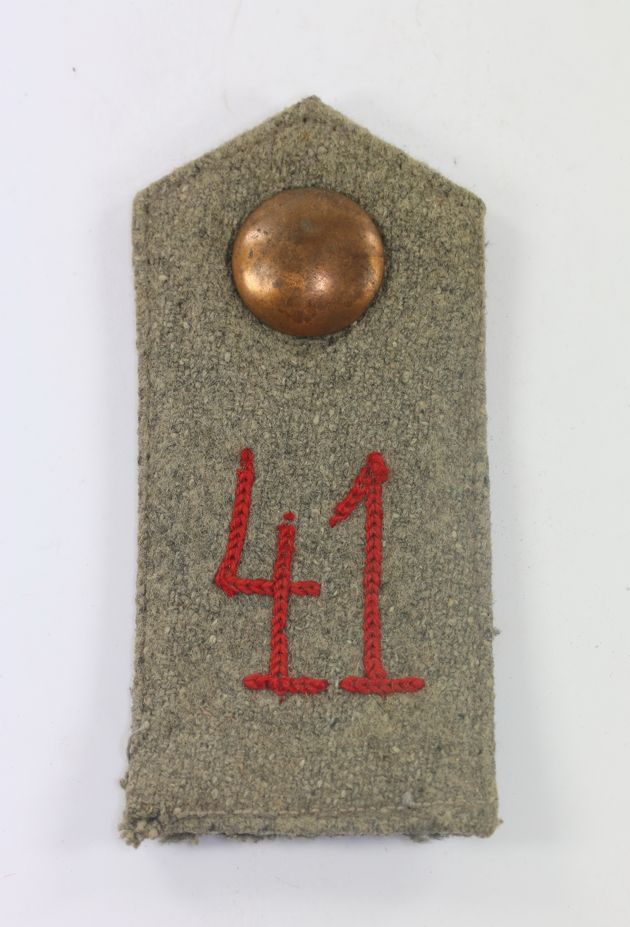 Prussia, WW1 Field Grey Shoulder Strap for Enlisted with Infantry Regiment Nr. 41 - von Boyen(5. Ostpreußisches) – Bild 1