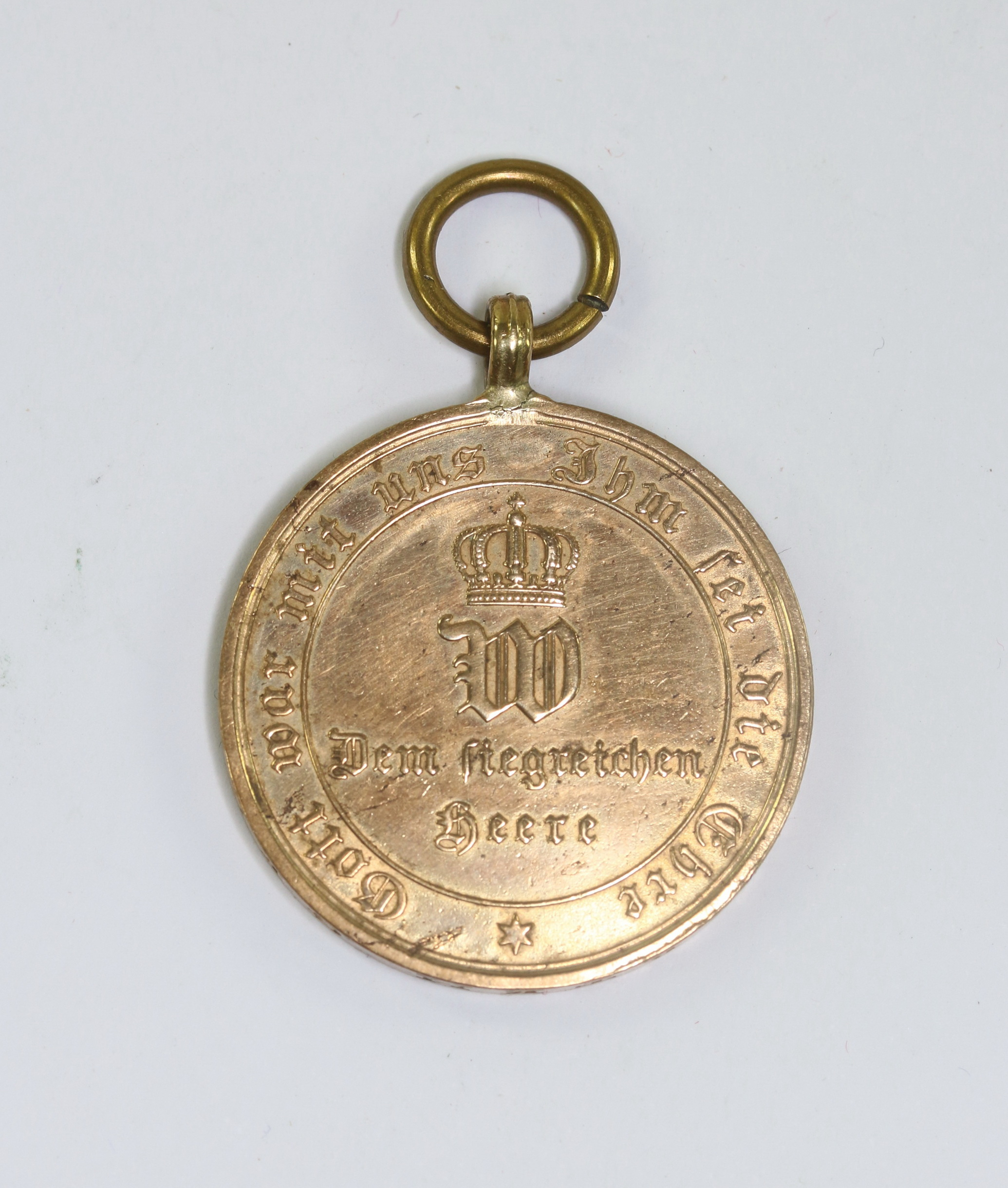  Preußen, Kriegsdenkmünze für Kämpfer 1870, Ranschrift AUS EROBERTEM GESCHUET – Bild 1