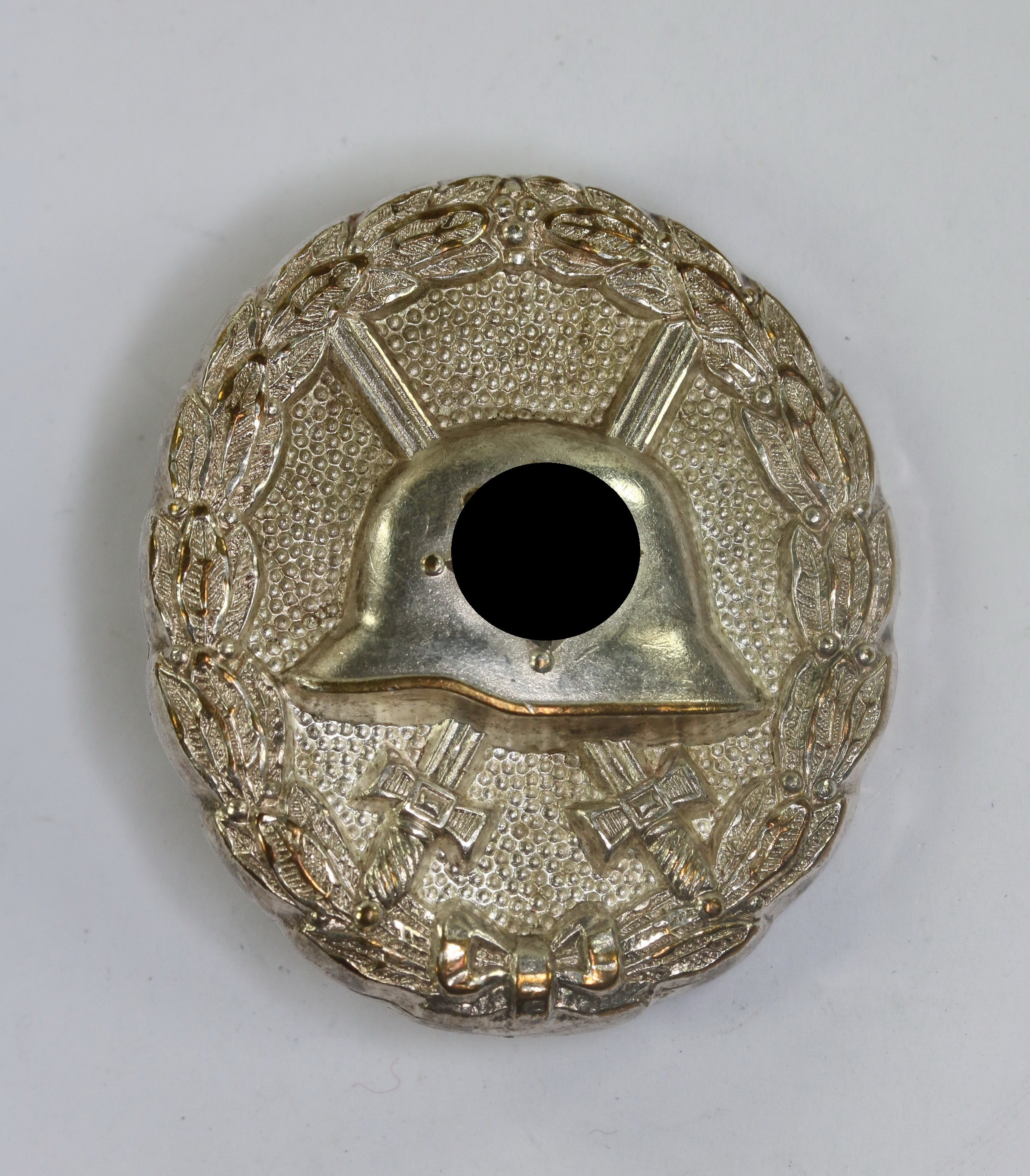 1st Pattern Silver Wound Badge 1939. Hollow Pattern with Backplate. – Bild 1