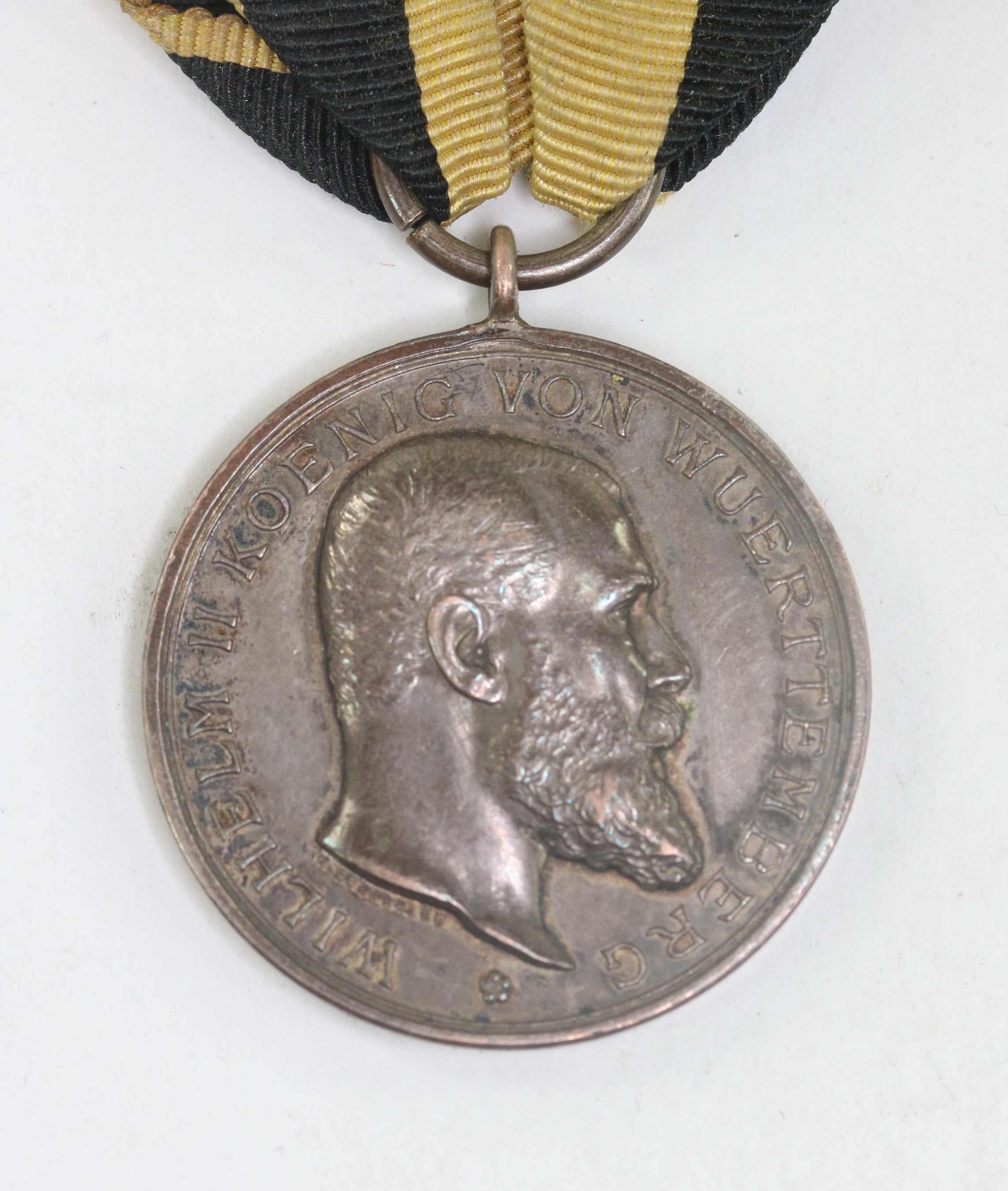  Württemberg, Silberne Militärverdienstmedaille - Für Tapferkeit und Treue – Bild 1