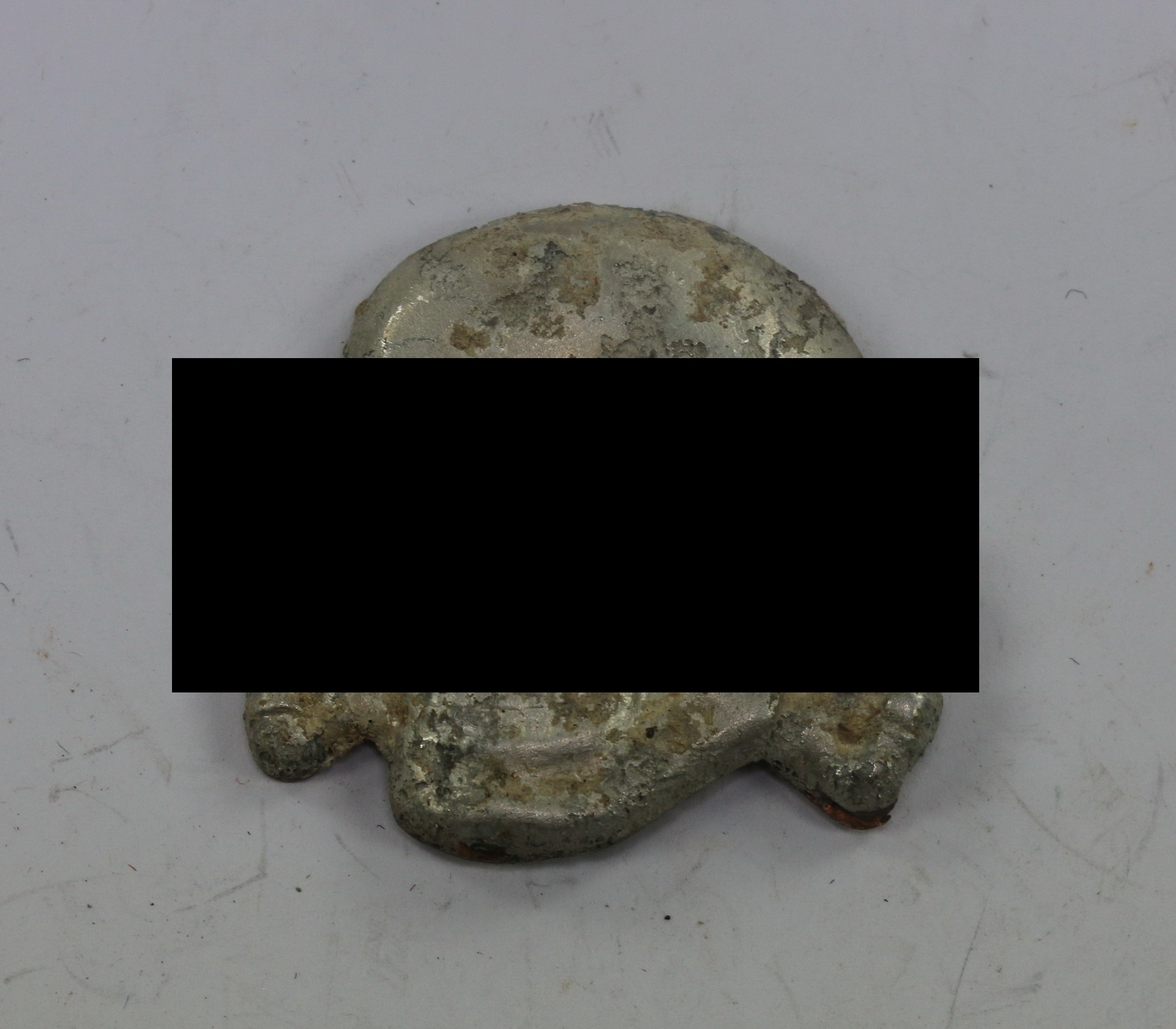 Skull for the Waffen-SS  Peaked Cap. Maker RZM 499/41 (Zimmermann, Pforzheim) – Bild 1