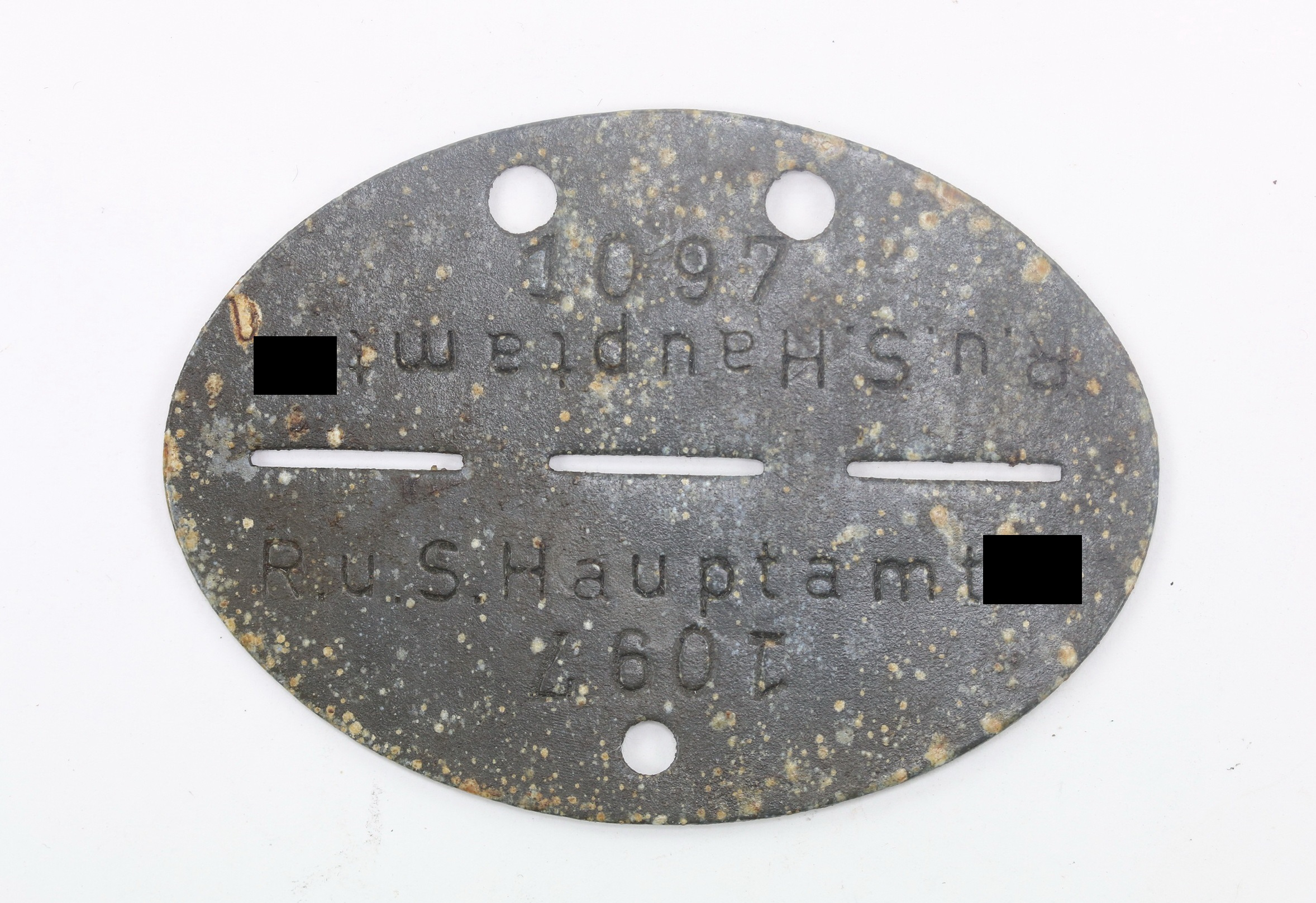 Waffen-SS, Identity Disc R.u.S. Hauptamt SS (Rasse- und Siedlungsamt SS) – Bild 1