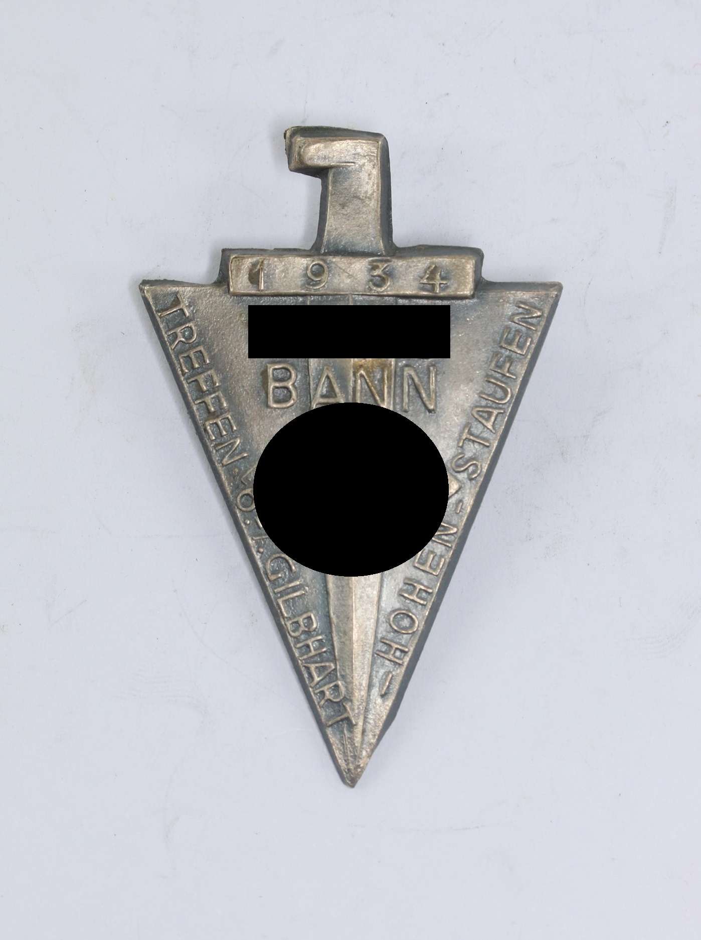 Abzeichen, HJ Bann 123 Treffen 6.-7. GilbhartHohen Staufen 1934 – Bild 1