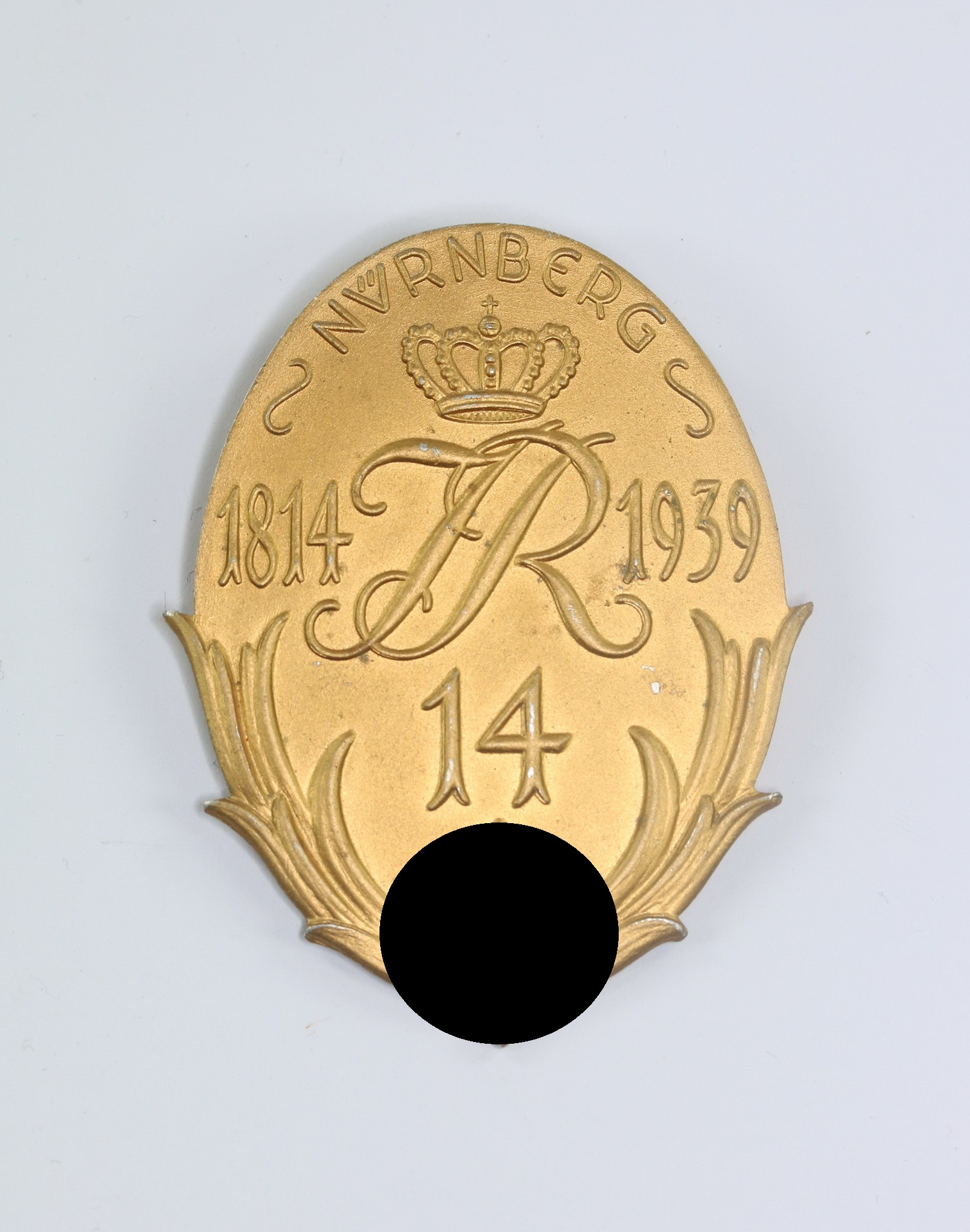 abzeichen_n_rnberg_fr_14_1814_1939_hst Day Badge, Nürnberg FR 14 1814. Maker C. Balmberger Nürnberg – Bild 1