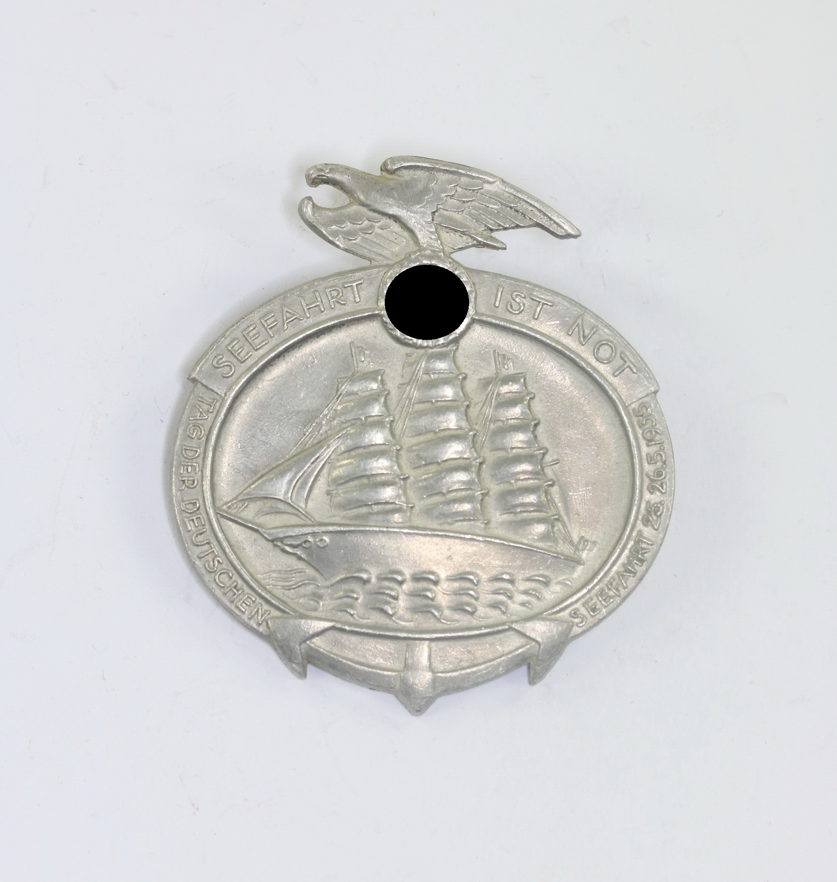 Day Badge, Seefahrt ist Not Tag der Deutschen Seefahrt 25. 26.5. 1935, Hst. Paulmann & Crone, Lüdenscheid – Bild 1