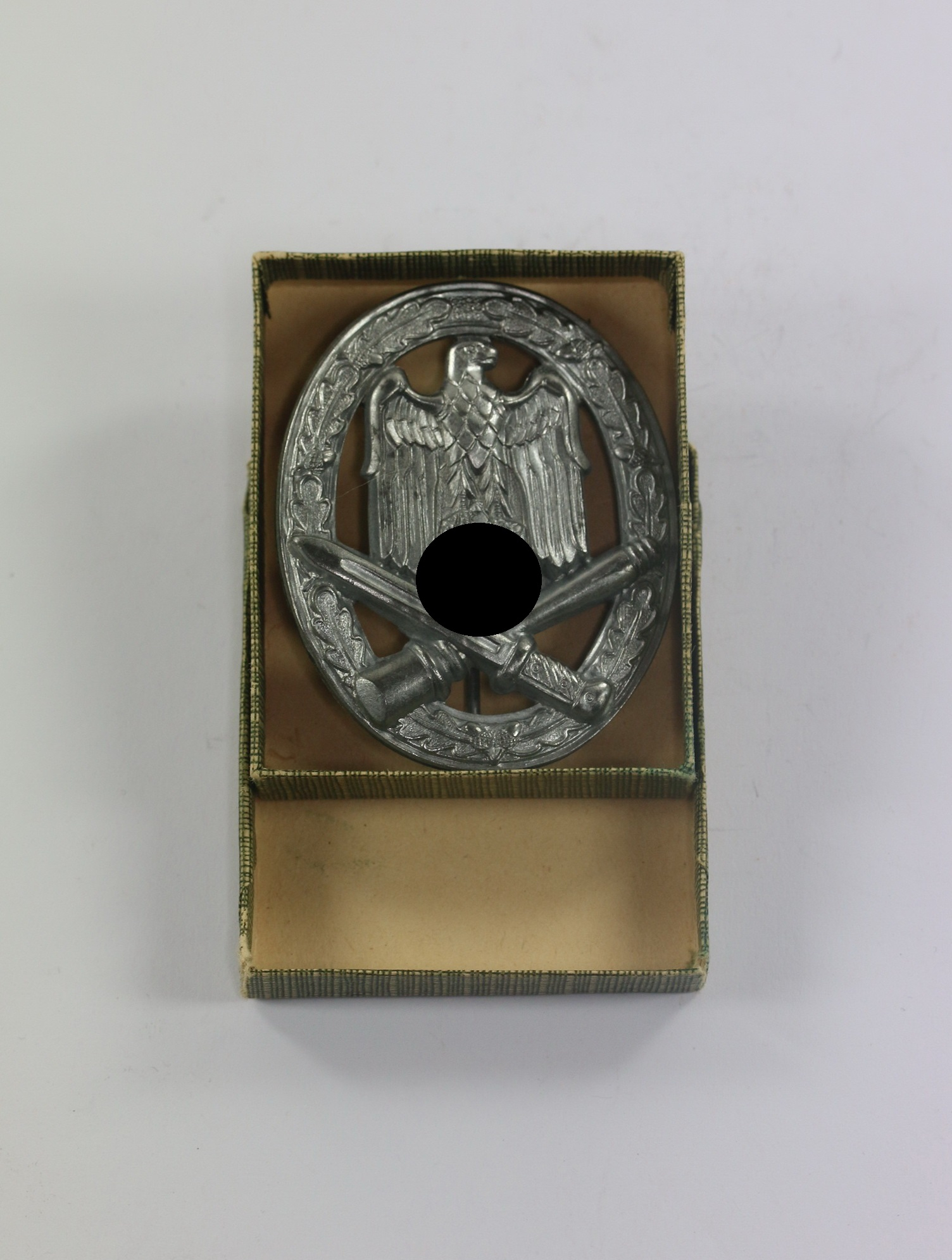 allgemeines_sturmabzeichen_hst Boxed General Assault Badge. Maker Frank & Reif Stuttgart. – Bild 1