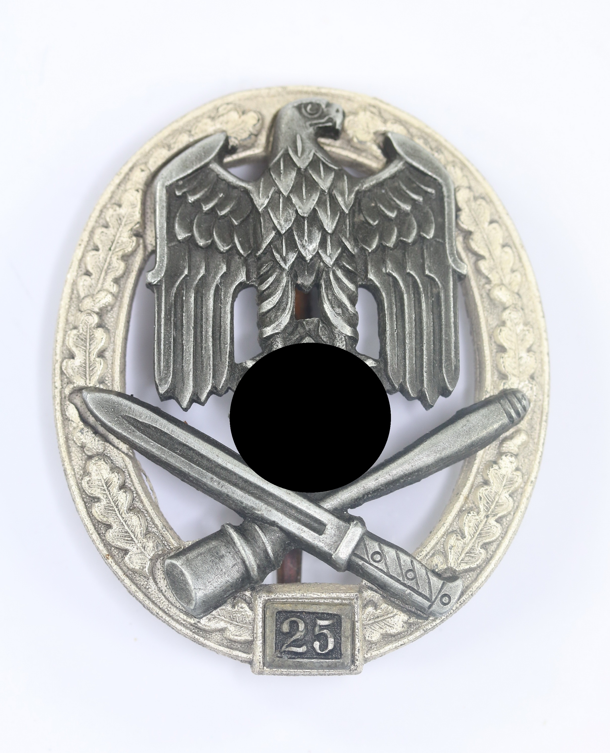 allgemeinessturmabzeichen_mit_einsatzzahl_25_hst General Assault Badge with Number Box 25. Maker RK (Rudolf Karneth, Gablonz) – Bild 1