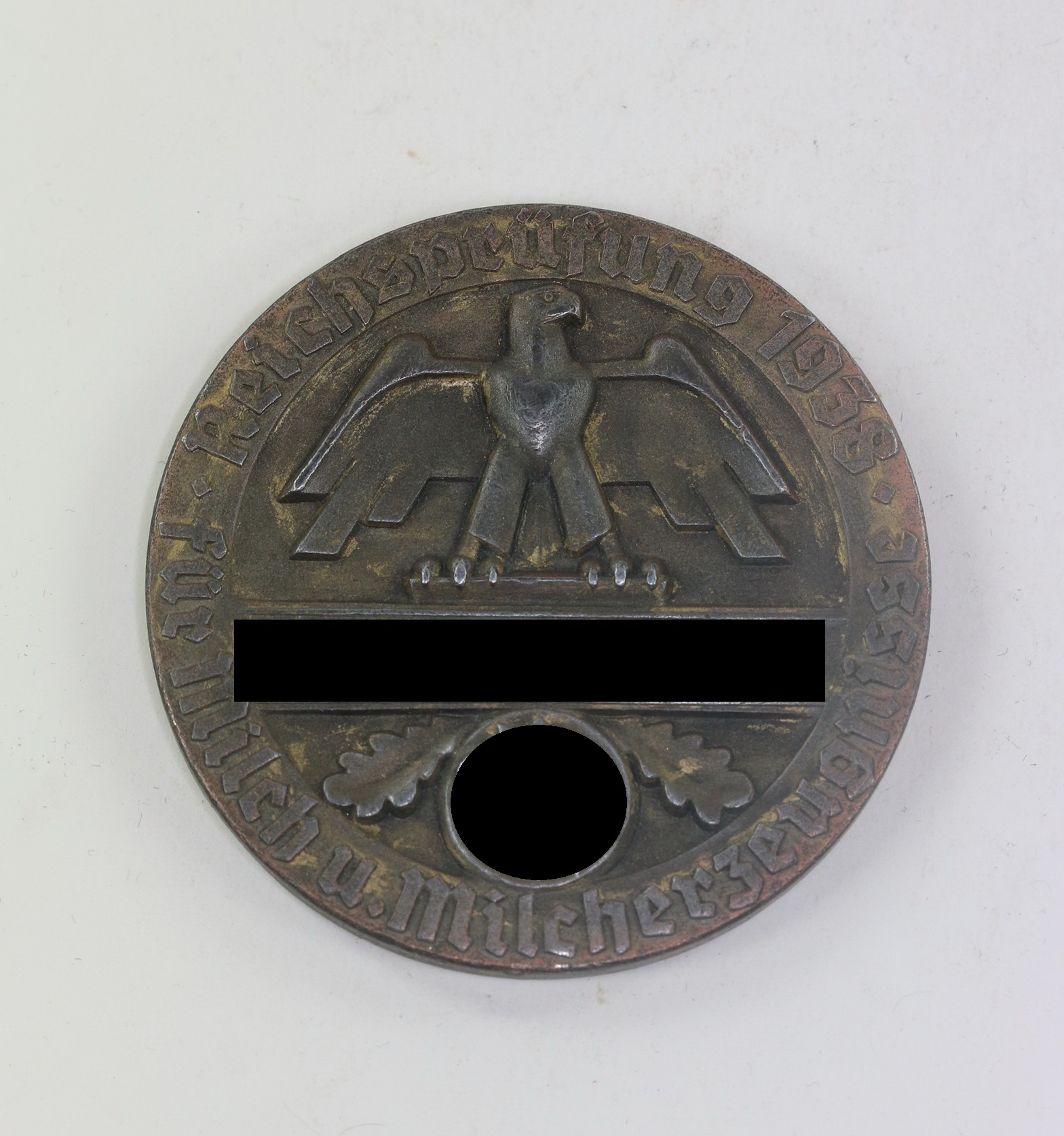 Bronze Medaille Reichsnährstand Blud und Boden, Reichsprüfung 1938 für Milch und Milcherzeugnisse - Frischbutter – Bild 1