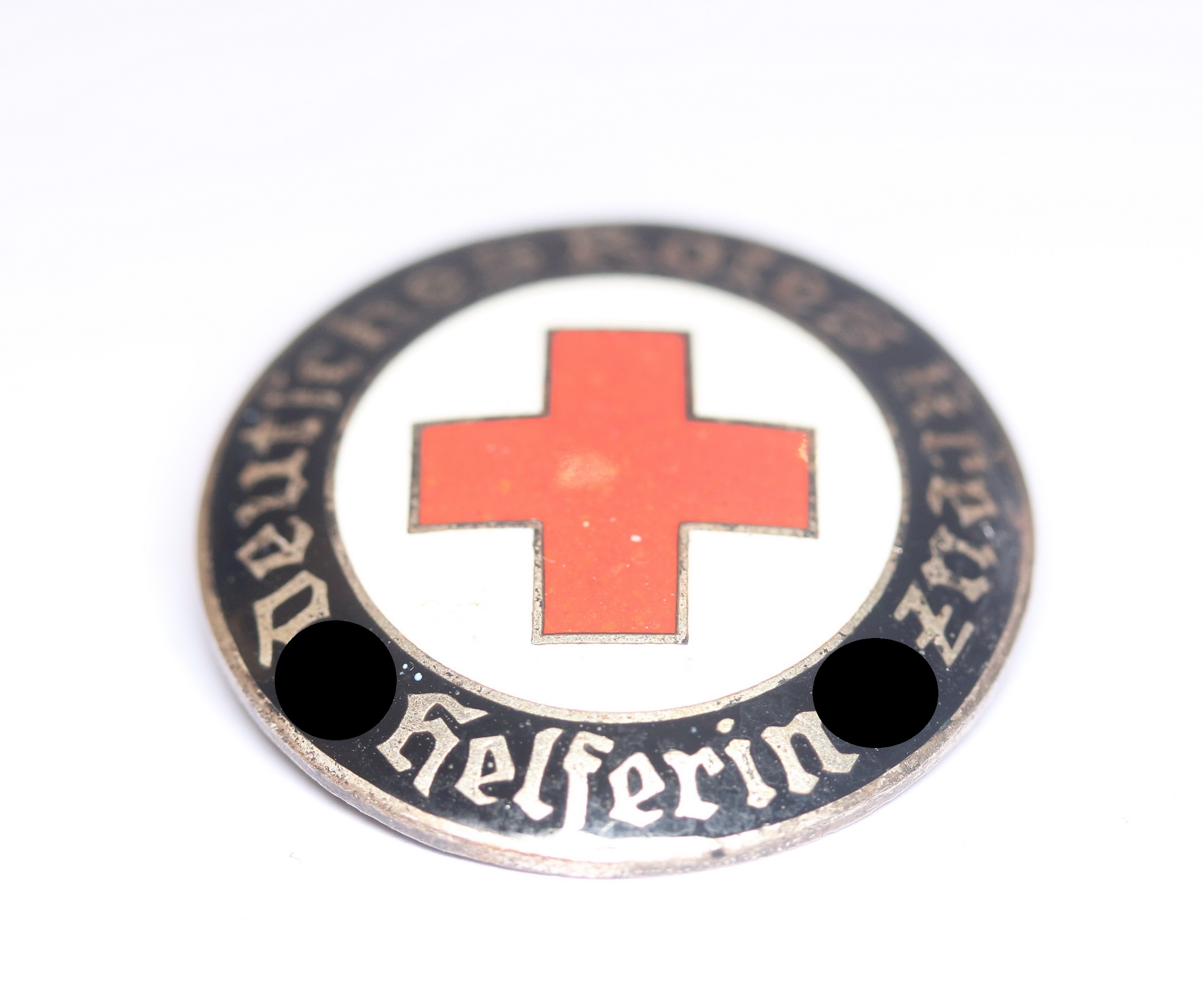 deutsches_rotes_kreuz_drk_brosche_f_r_helferin_ges German Red Cross (DRK). Brooch for Auxiliary Helpers. Ges. Gesch. – Bild 1