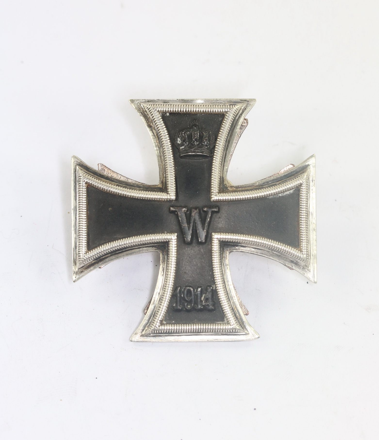 eisernes_kreuz_1 Eisernes Kreuz 1. Klasse 1914, Hst. Meybauer (Wappen), Silber (900), an Kreuzscheibe und Mutter – Bild 1