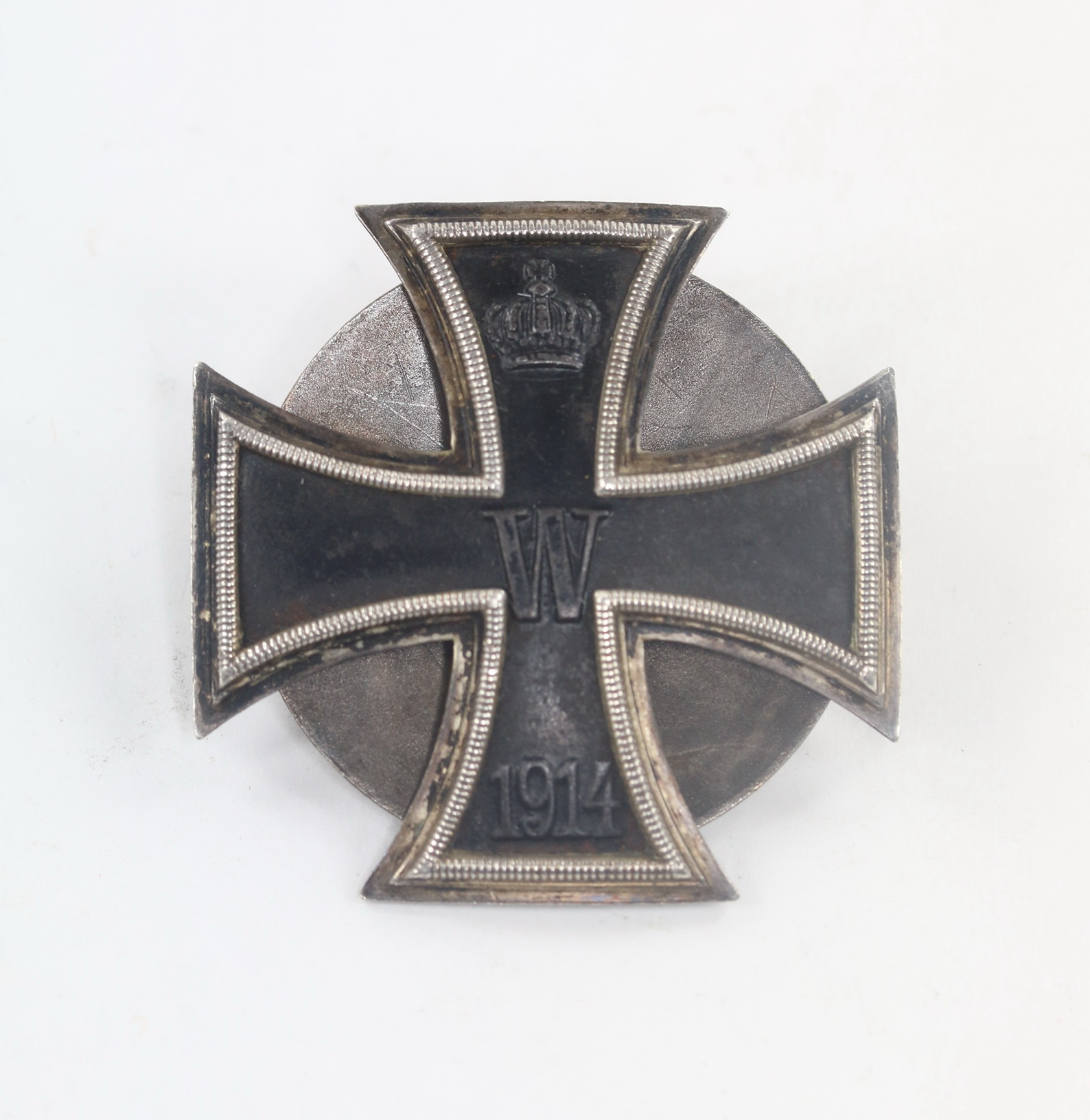 Iron Cross 1st Class 1914 on Screwback. Silver 800 – Bild 1