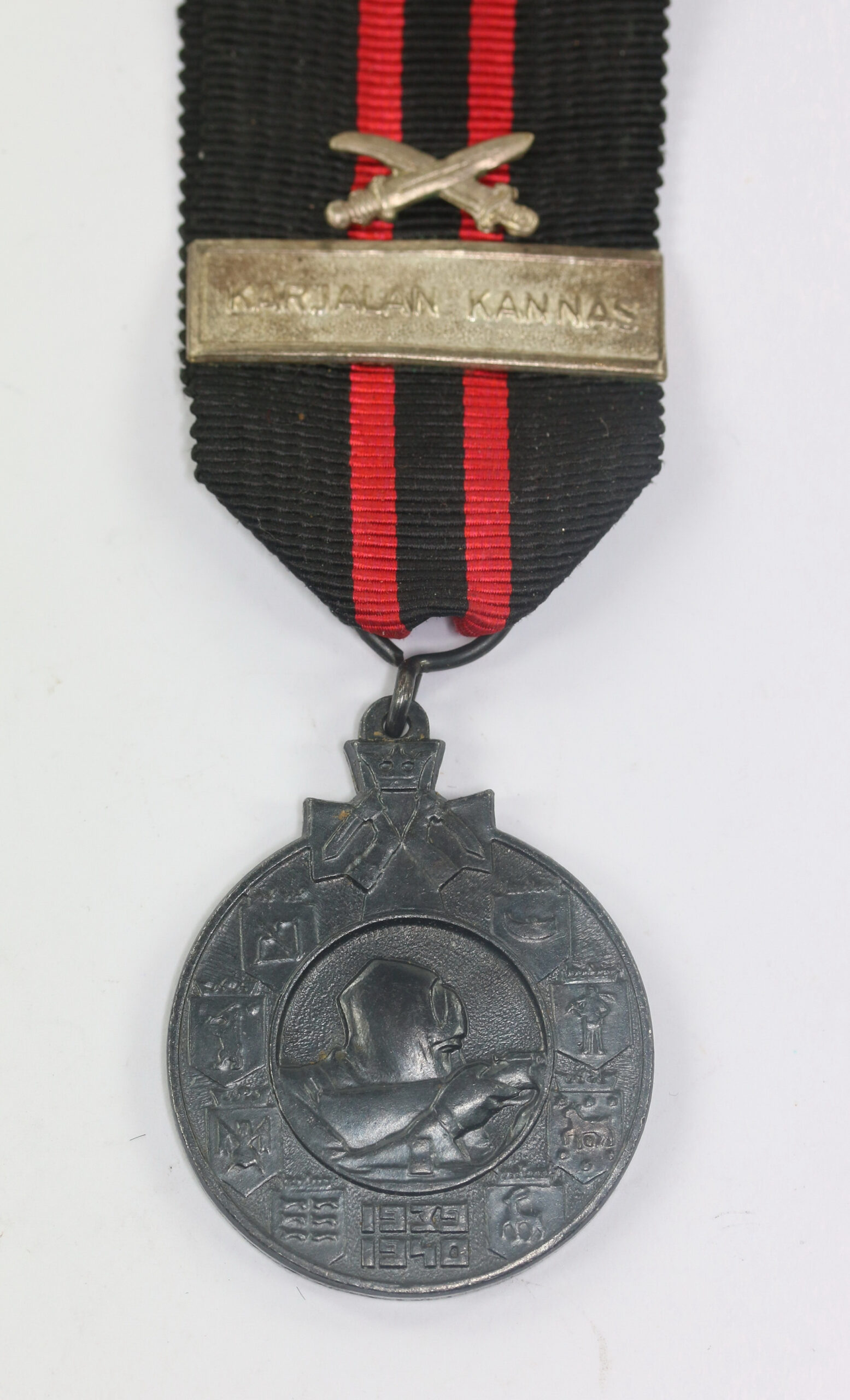 Finnland, Winterkriegsmedaille 1939 40 Kunnia Isänmaa, mit Gefechtspange Karjalan Kannas – Bild 1