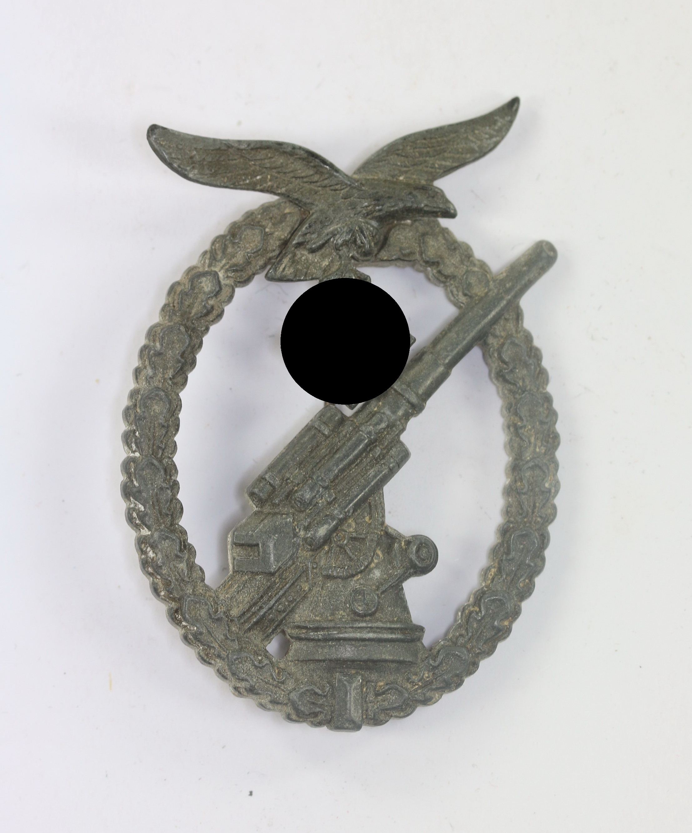 flakkampfabzeichen_der_luftwaffe_ball_hinge_zink_1__1_1 Luftwaffe Flak Badge. Type Ball Hinge. – Bild 1