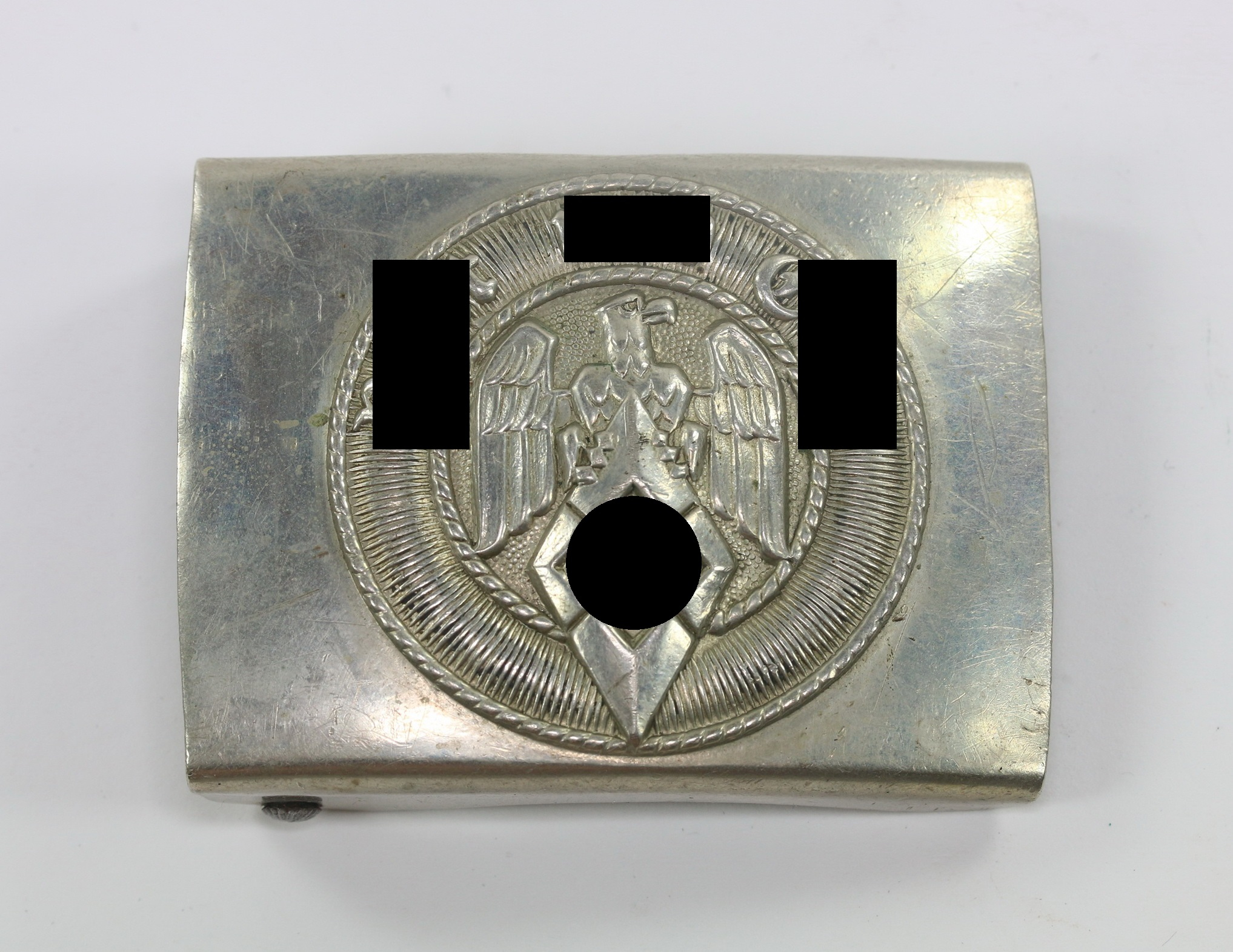 Hitler Youth Belt Buckle (HJ). Maker A A&S Ges. Gesch. And RZM 17,  (Assmann & Sohn, Lüdenscheid) – Bild 1