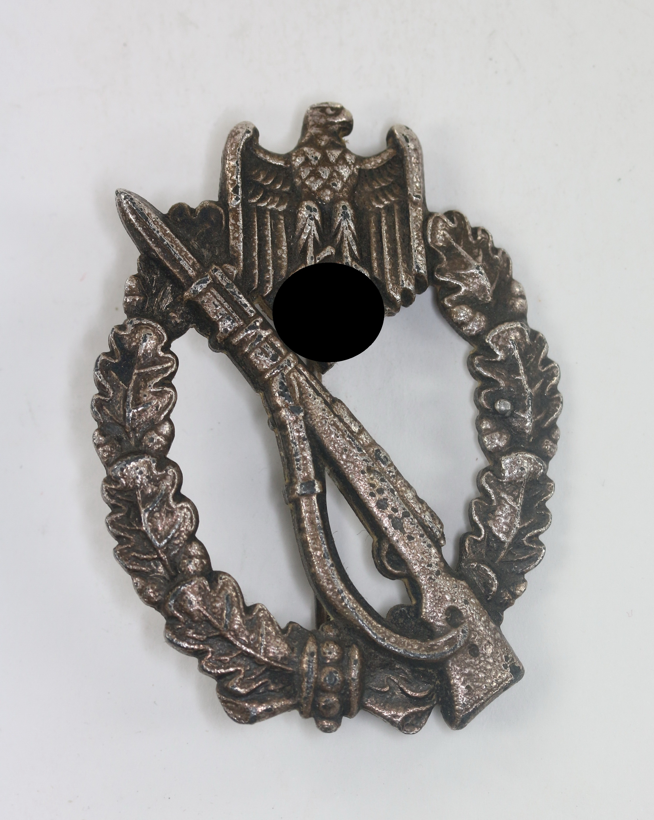infanteriesturmabzeichen_in_silber_e Silver Infantry Assault Badge. Type E.F. Wiedmann, Frankfurt am Main (ÜÜ) – Bild 1