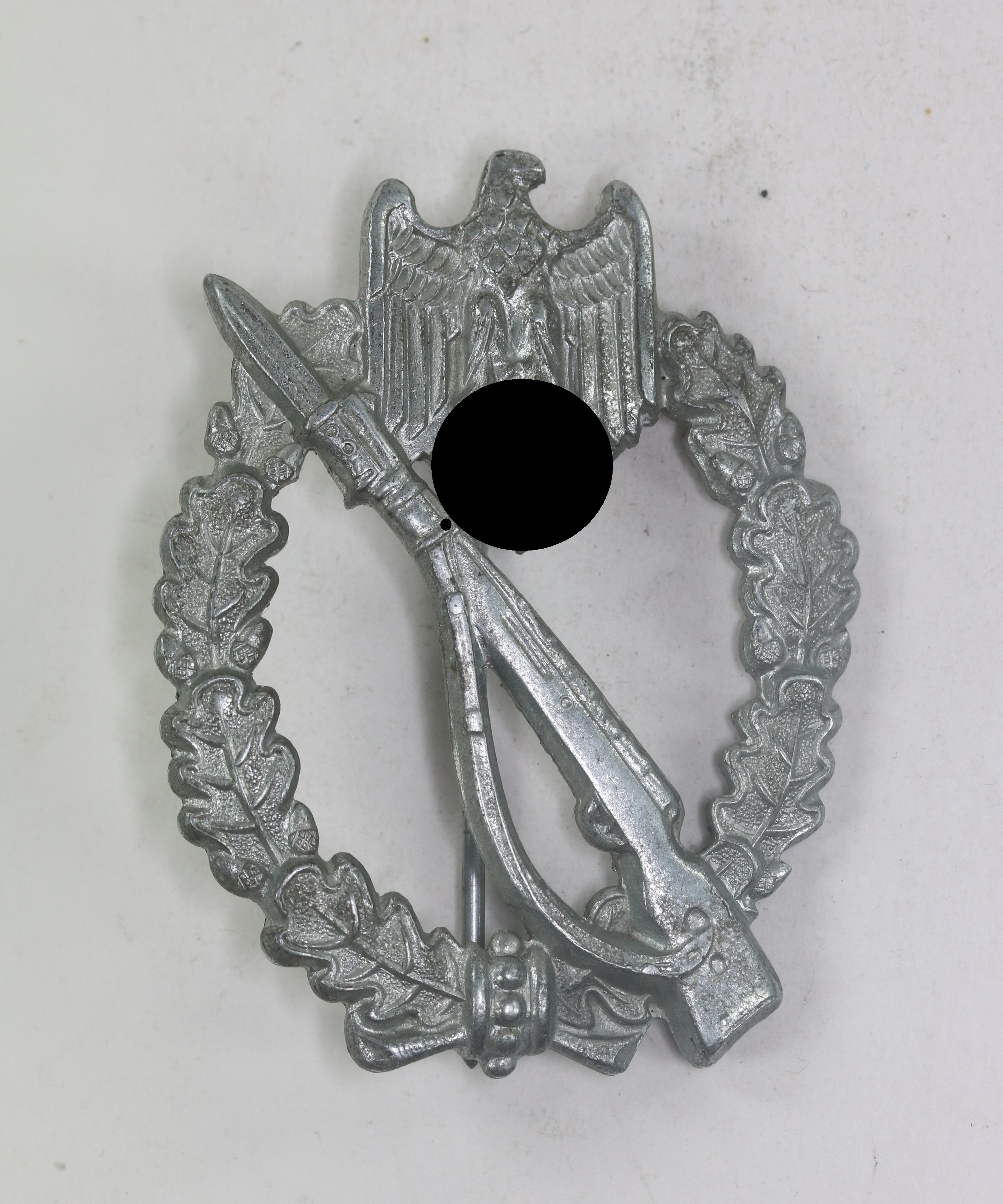 infanteriesturmabzeichen_in_silber_ernst_l Silver Infantry Assault Badge. Type Ernst L. Müller, Pforzheim – Bild 1