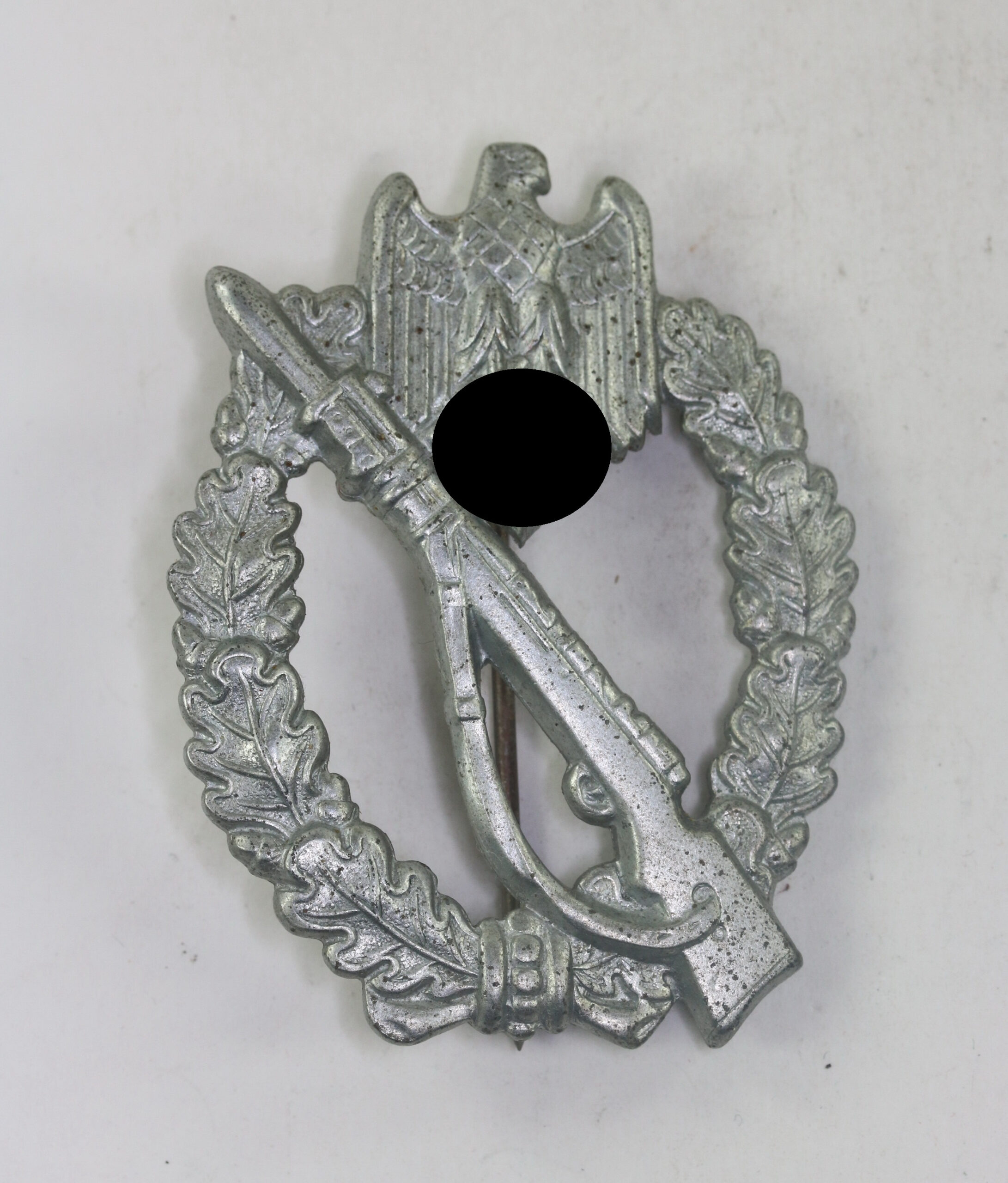 Infanterie-Sturmabzeichen in Silber, Sohni, Heubach & Co., Oberstein (S.H.u.Co.), Eisen (!) – Bild 1