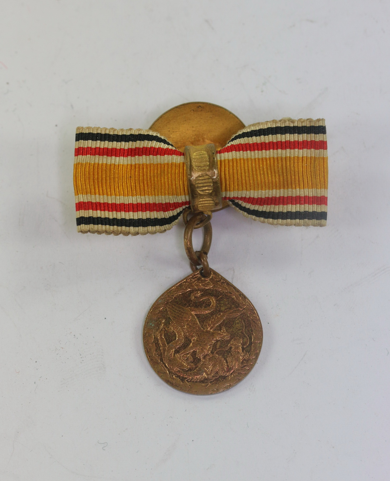 Buttonhole Decoration China Campaign Medal for Combatants 1901. – Bild 1
