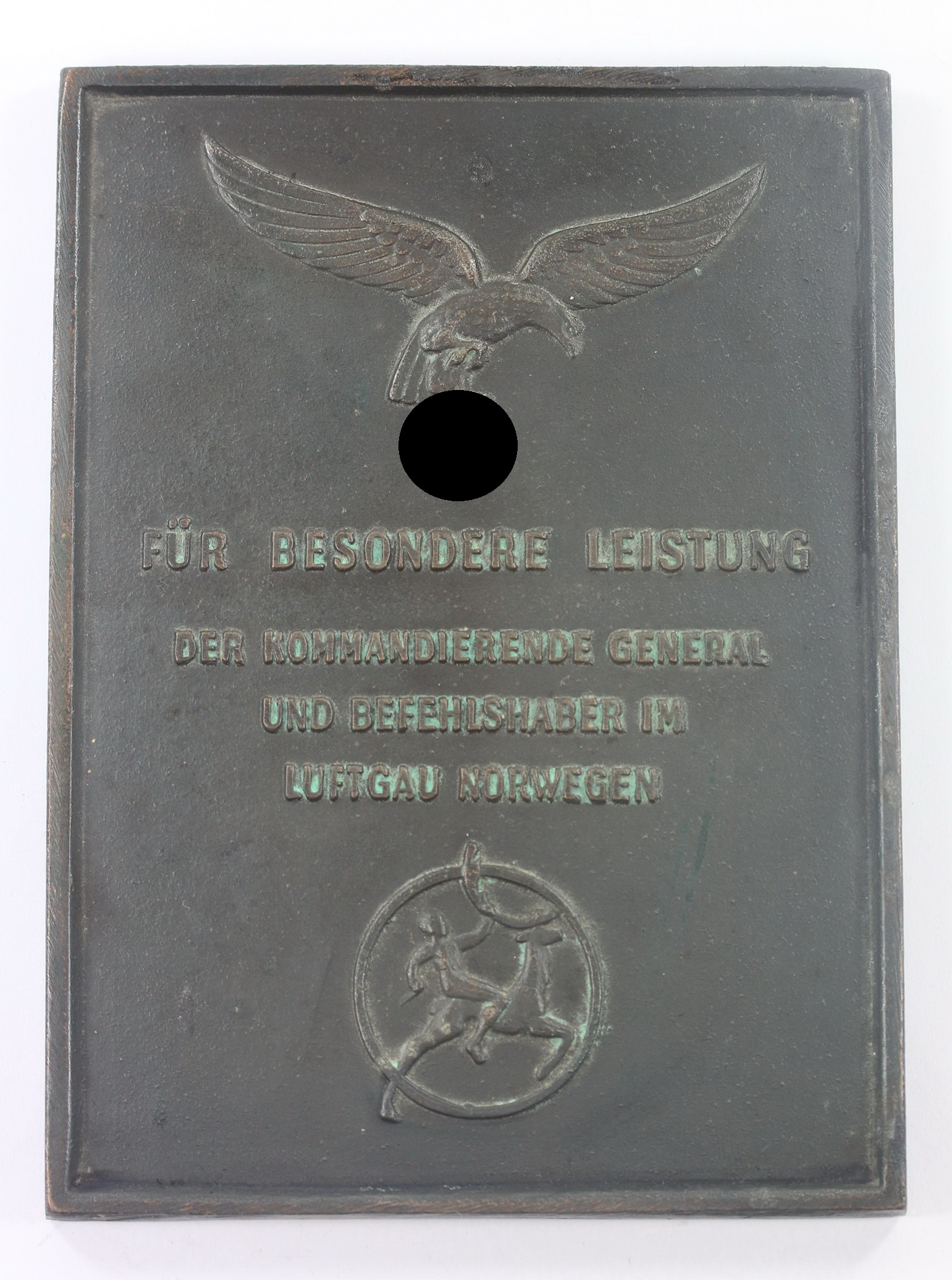 Luftwaffe, Wall Plaque - zür Besondere Leistung Der kommandierende General und Befehlshaber im Luftgau Norwegen – Bild 1