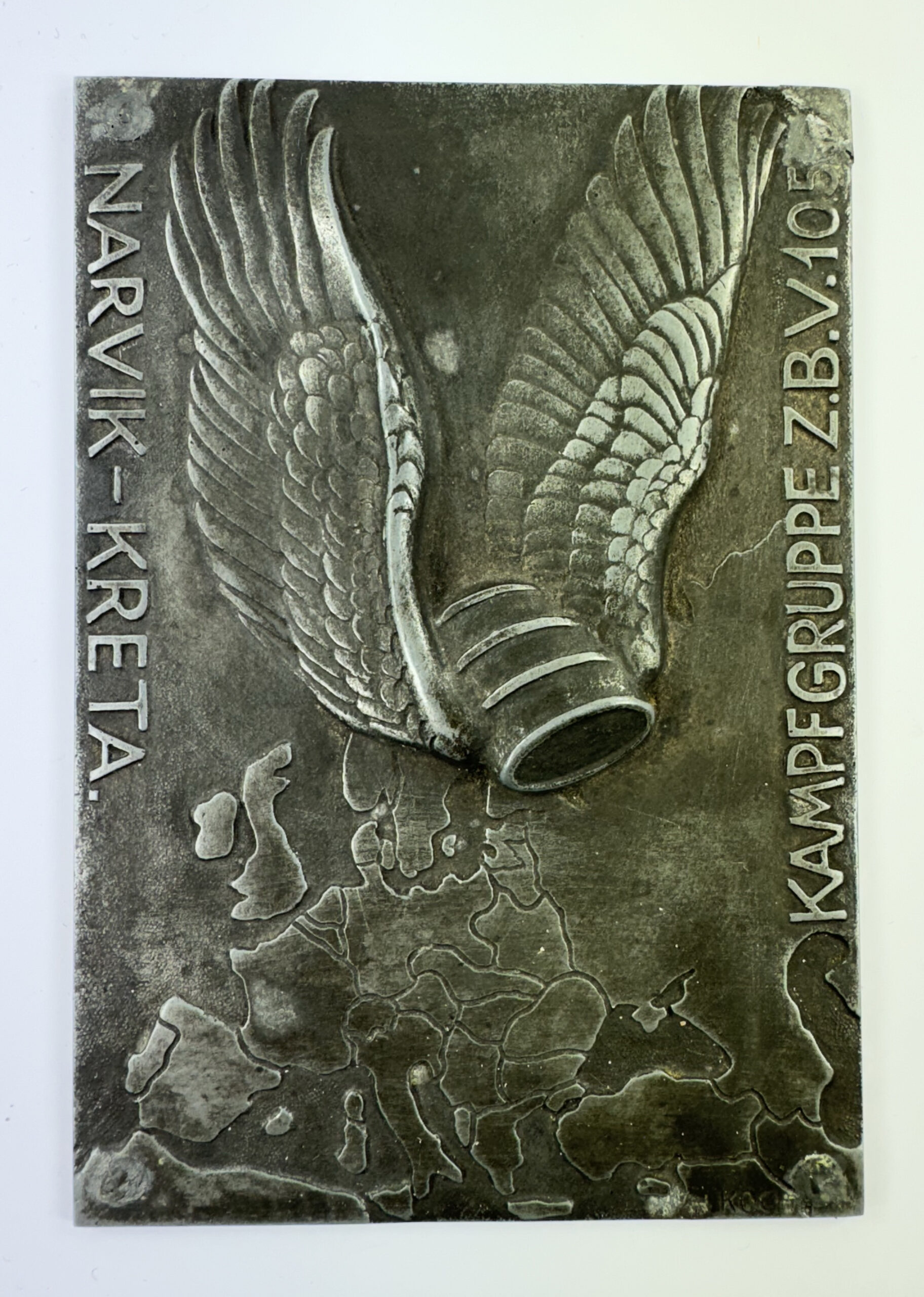 luftwaffe_plakette_kampfgruppe_z Luftwaffe, Plakette Kampfgruppe Z.B.V. 105 Narvik - Kreta – Bild 1