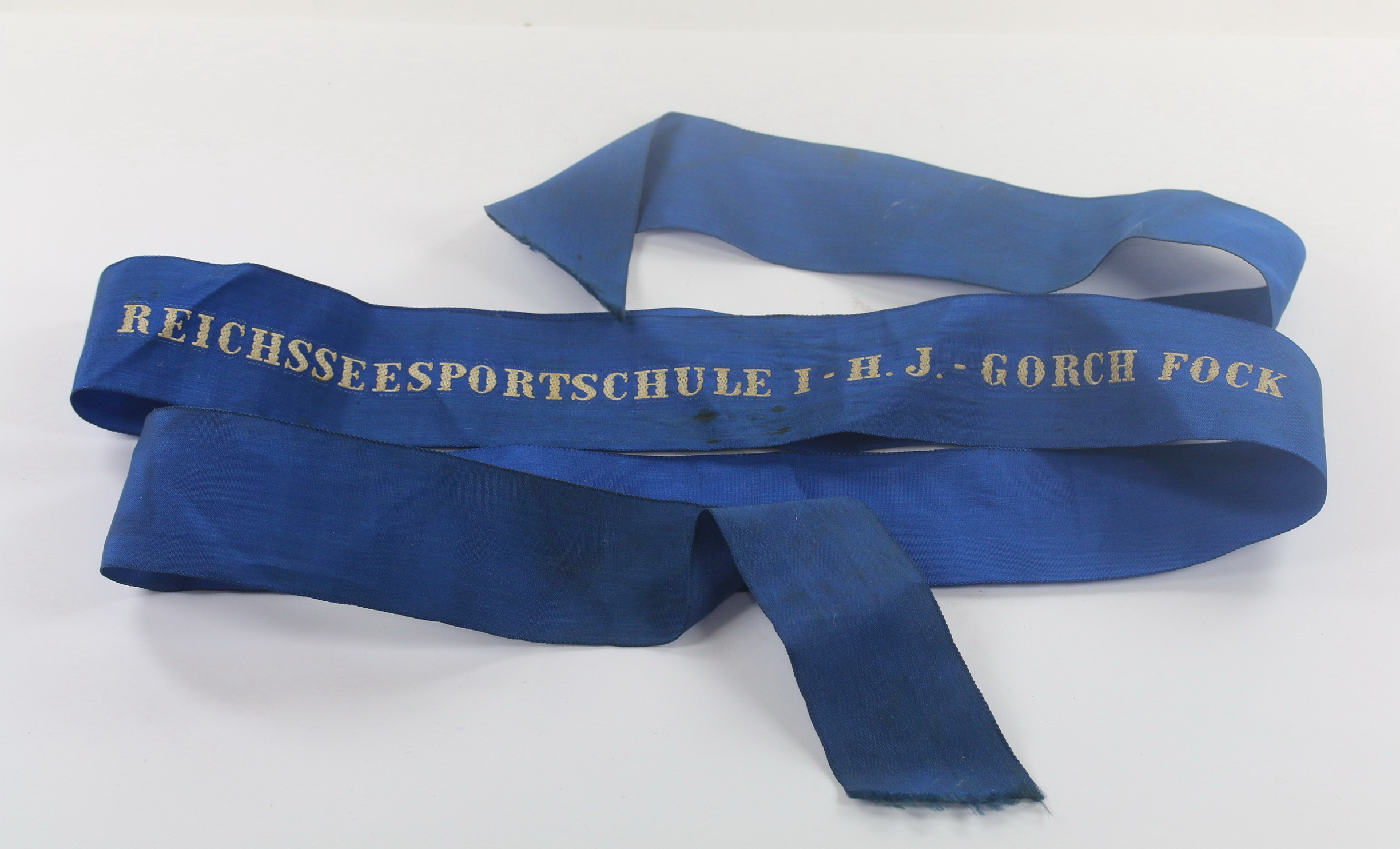 Marine H.J. Mützenband, Reichsseesportschule I - H.J. - Gorch Fock – Bild 1