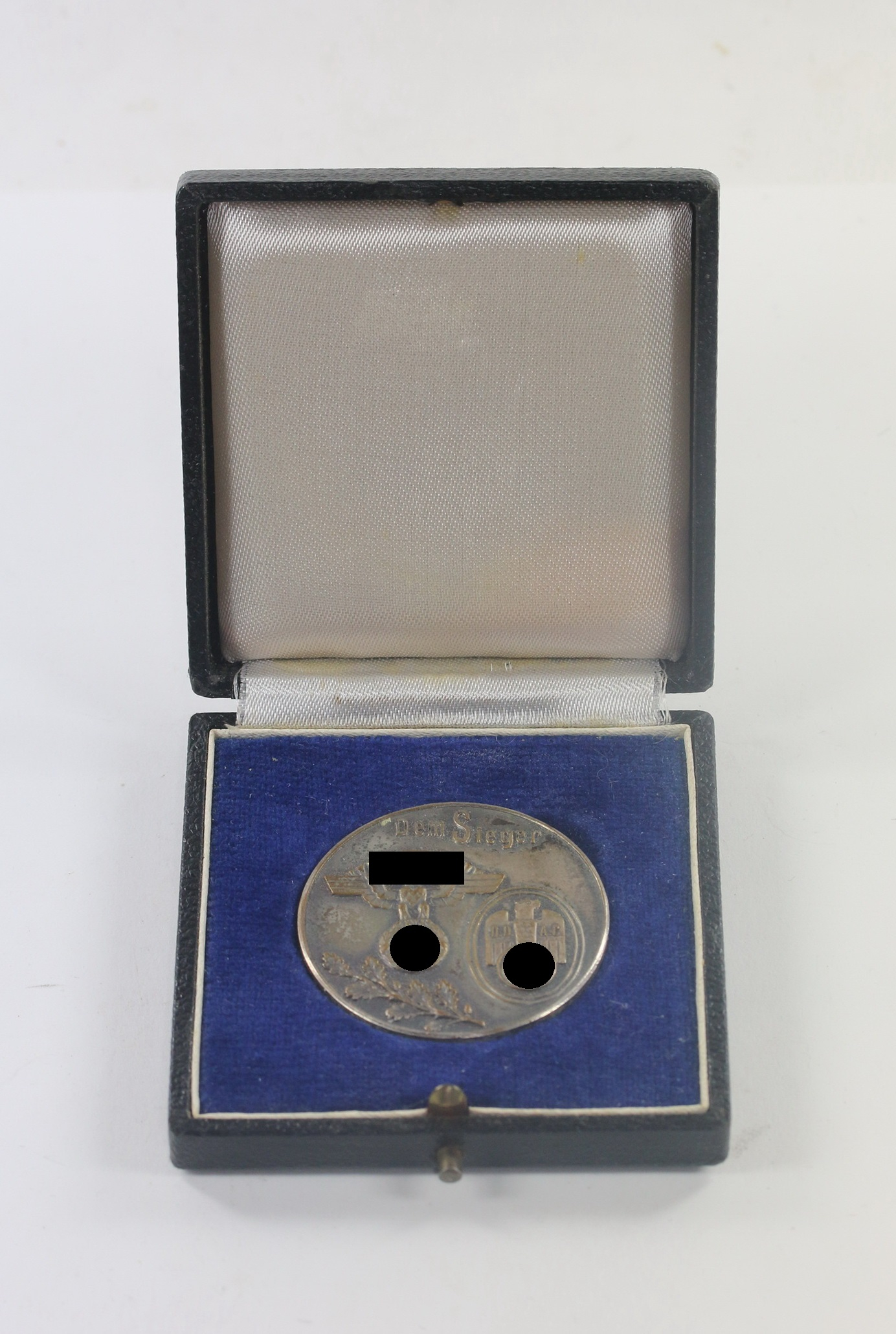 Medaille, NSKK Dem Sieger 1. Mitteldeutsche Zuverlässigkeitsfahrt 1934, im Etui – Bild 1