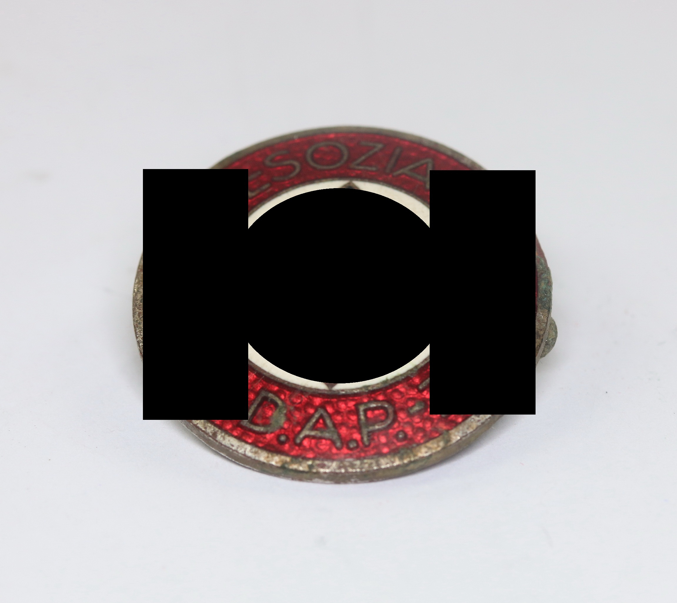 nsdap_parteiabzeichen_hst NSDAP Parteiabzeichen, Hst. RZM M1/128 (Eugen Schmidhaussler, Pforzheim) – Bild 1