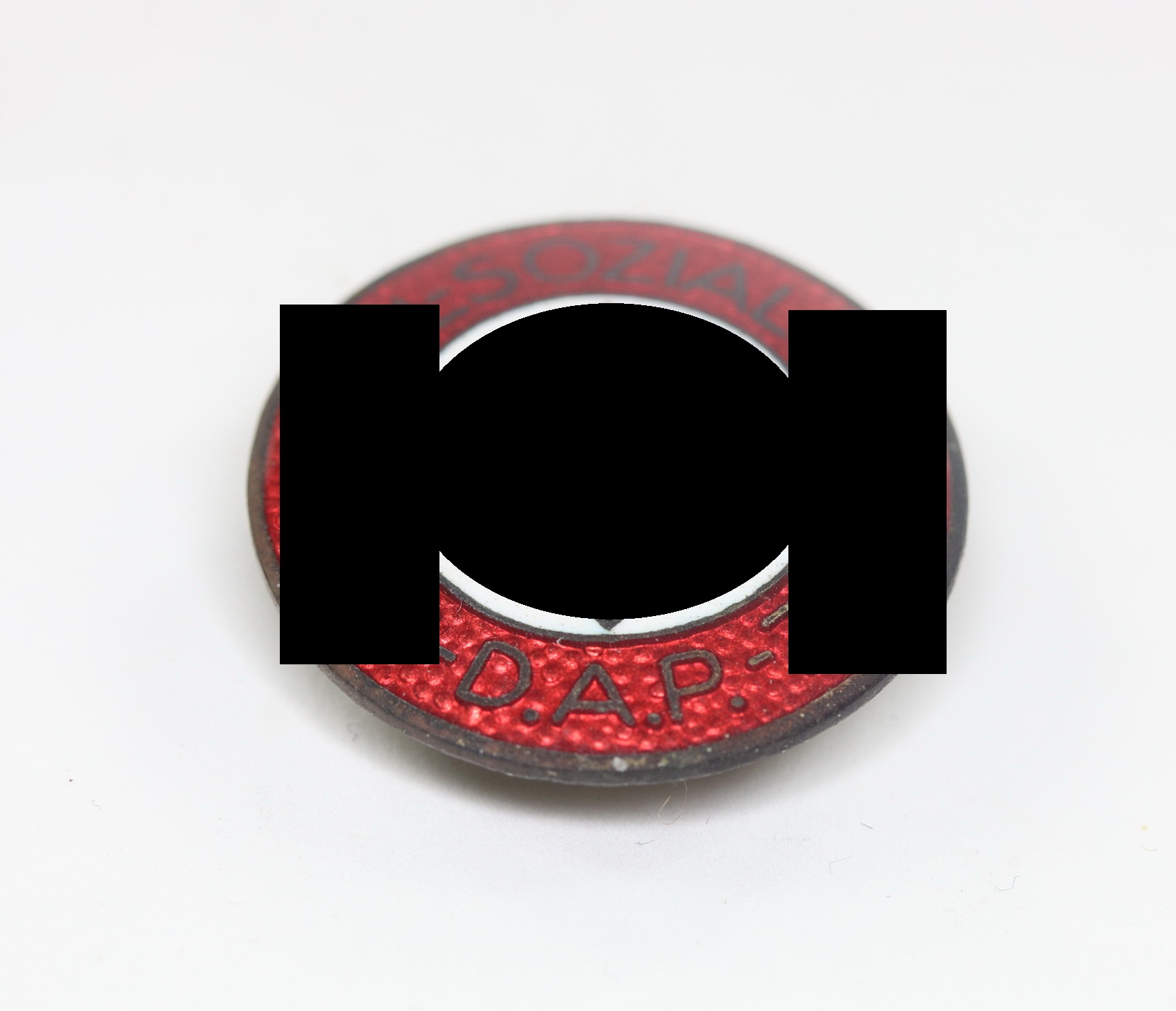 NSDAP Parteiabzeichen, Knopfloch Variante, Hst. RZM M1/72 (Fritz Zimmermann, Stuttgart) – Bild 1