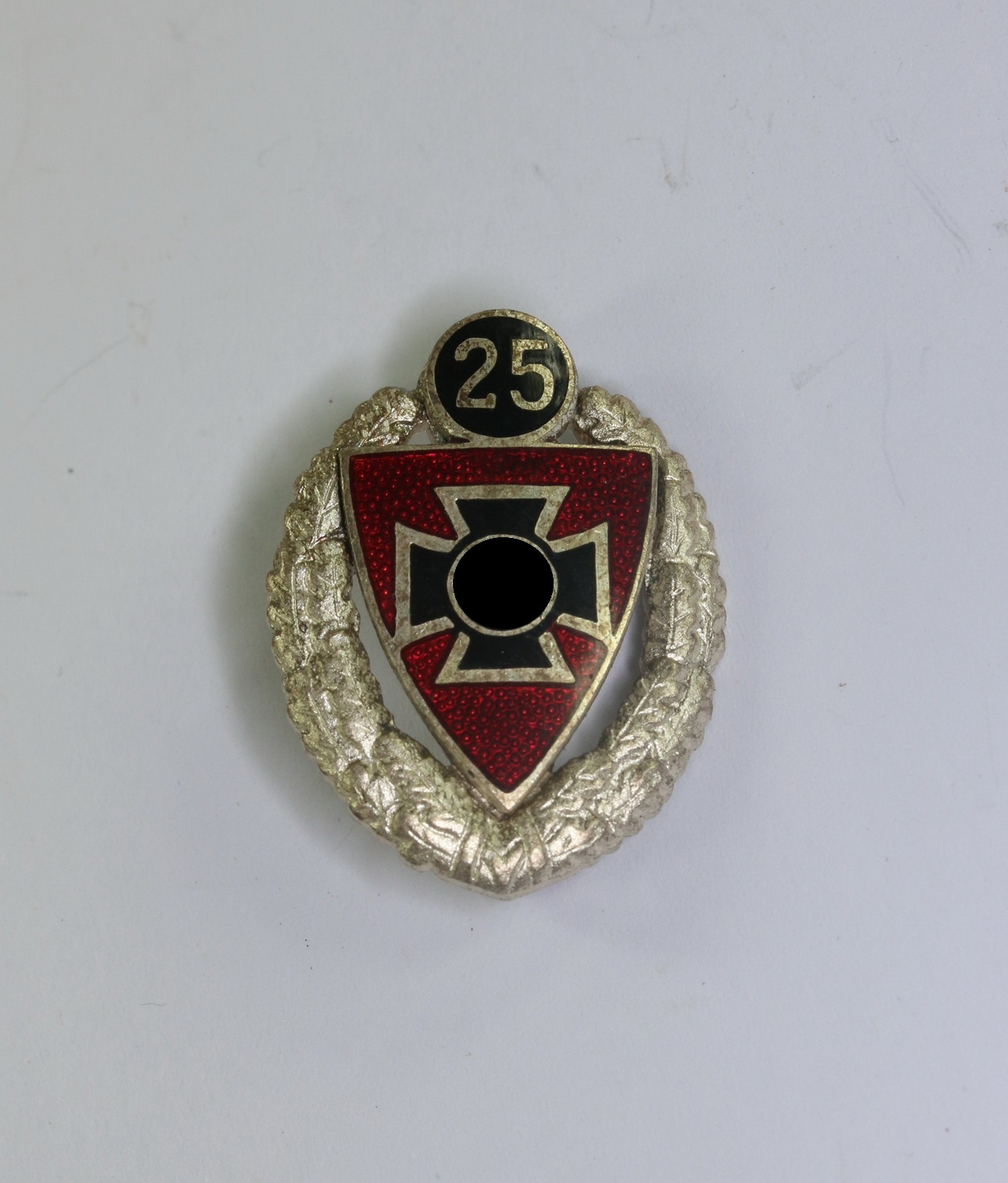 nsreichskriegerbund_kyffh_userbund_nadel_f_r_25_jahre_ges National Socialist Veterans Association (Kyffhäuserbund), Lapel Pin for 25 Years, Ges. Gesch. – Bild 1