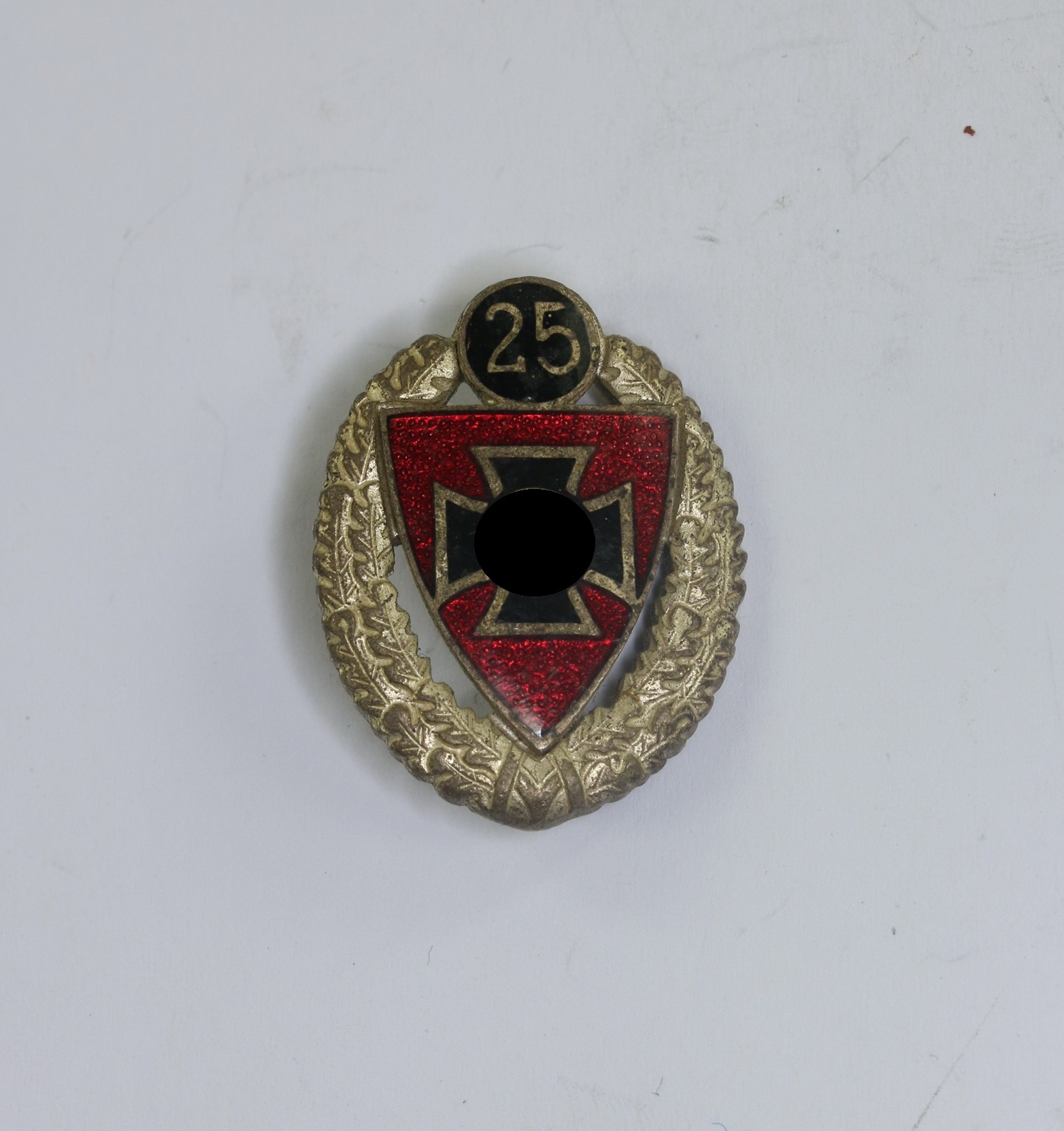 nsreichskriegerbund_kyffh_userbund_nadel_f_r_25_jahre_ges National Socialist Veterans Association (Kyffhäuserbund). Lapel pin for 25 Years, Ges. Gesch. – Bild 1