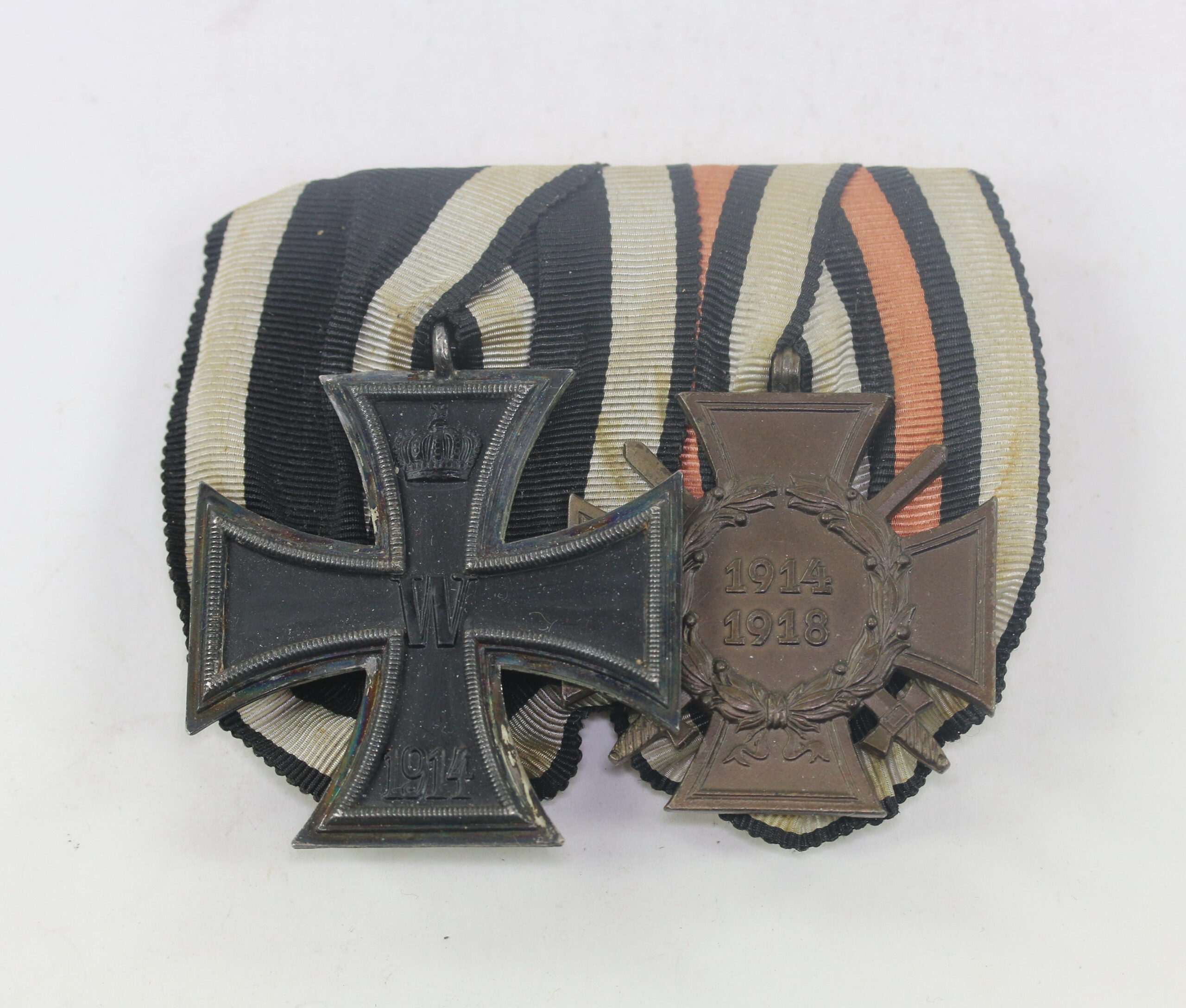 Ordenschnalle 2X - Eisernes Kreuz 2. Klasse 1914, Ehrenkreuz für Frontkämpfer – Bild 1