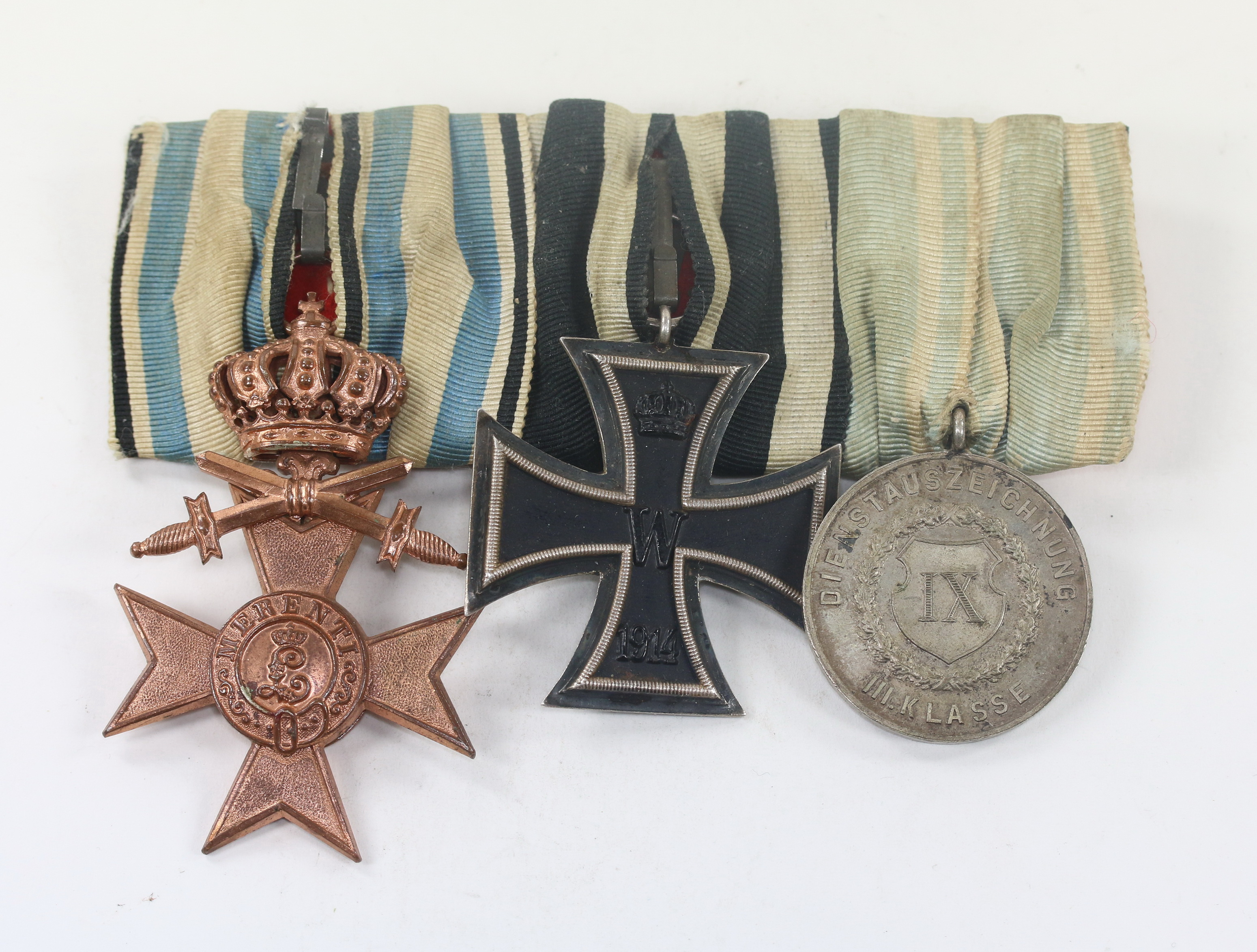 ordensschnalle_3x_bayern_1_ Baveria, Three Place Medal Bar. – Bild 1