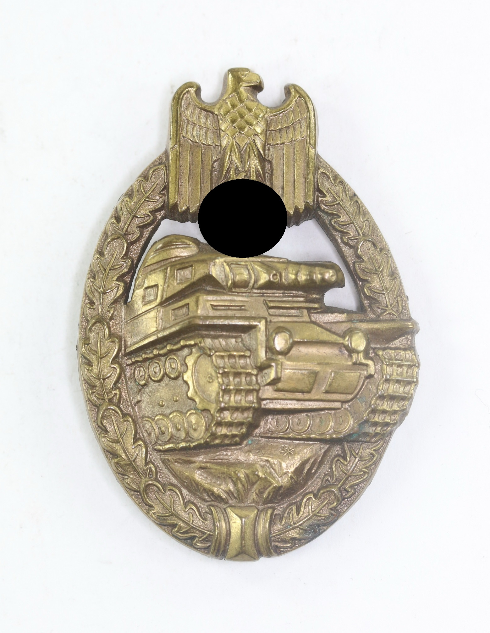 Bronze Panzer Assault Badge. Type Schauerte & Höhfeld, Lüdenscheid, Tombak – Bild 1