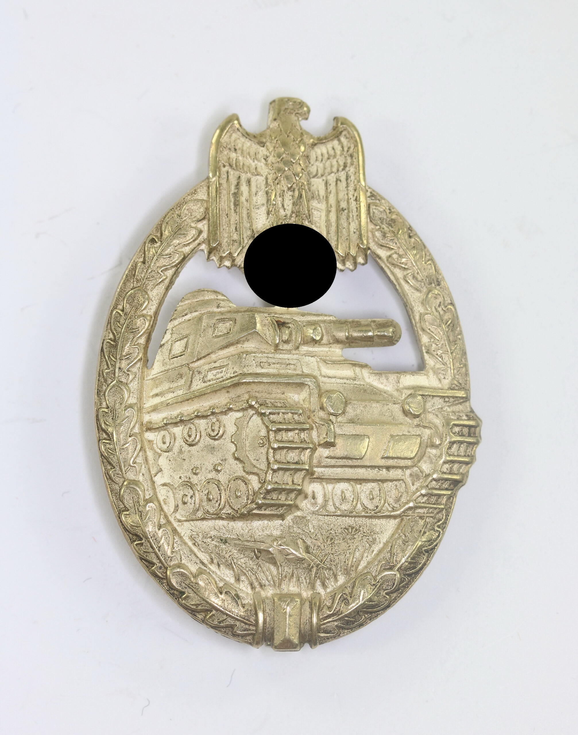 panzerkampfabzeichen_in_silber_c Panzerkampfabzeichen in Silber, C.E. Juncker, Neusilber, Porsche Variante Typ 1.1.2a (!) – Bild 1