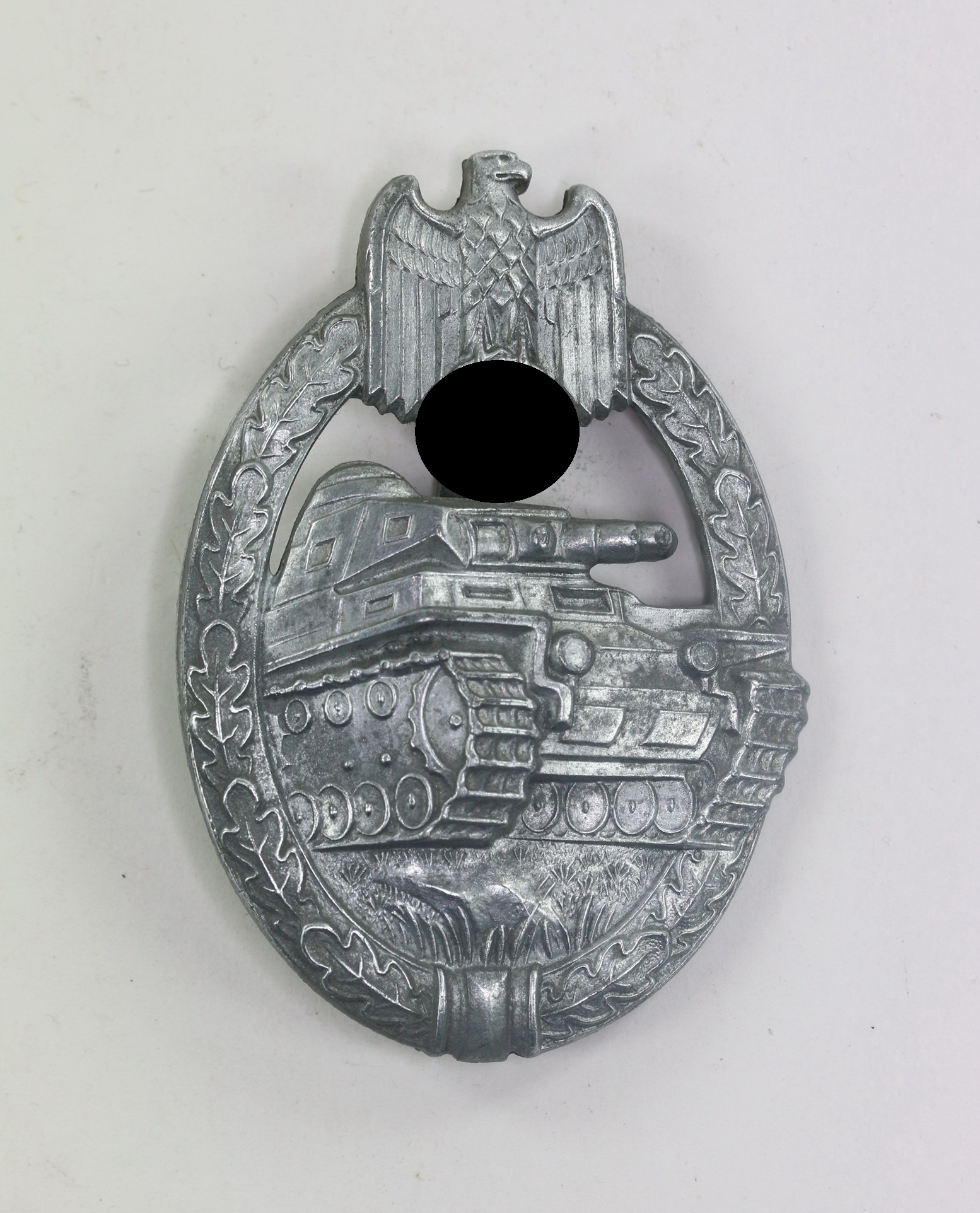 Silver Panzer Assault Badge. Type Steinhauer & Lück, Lüdenscheid, Short Pin. – Bild 1