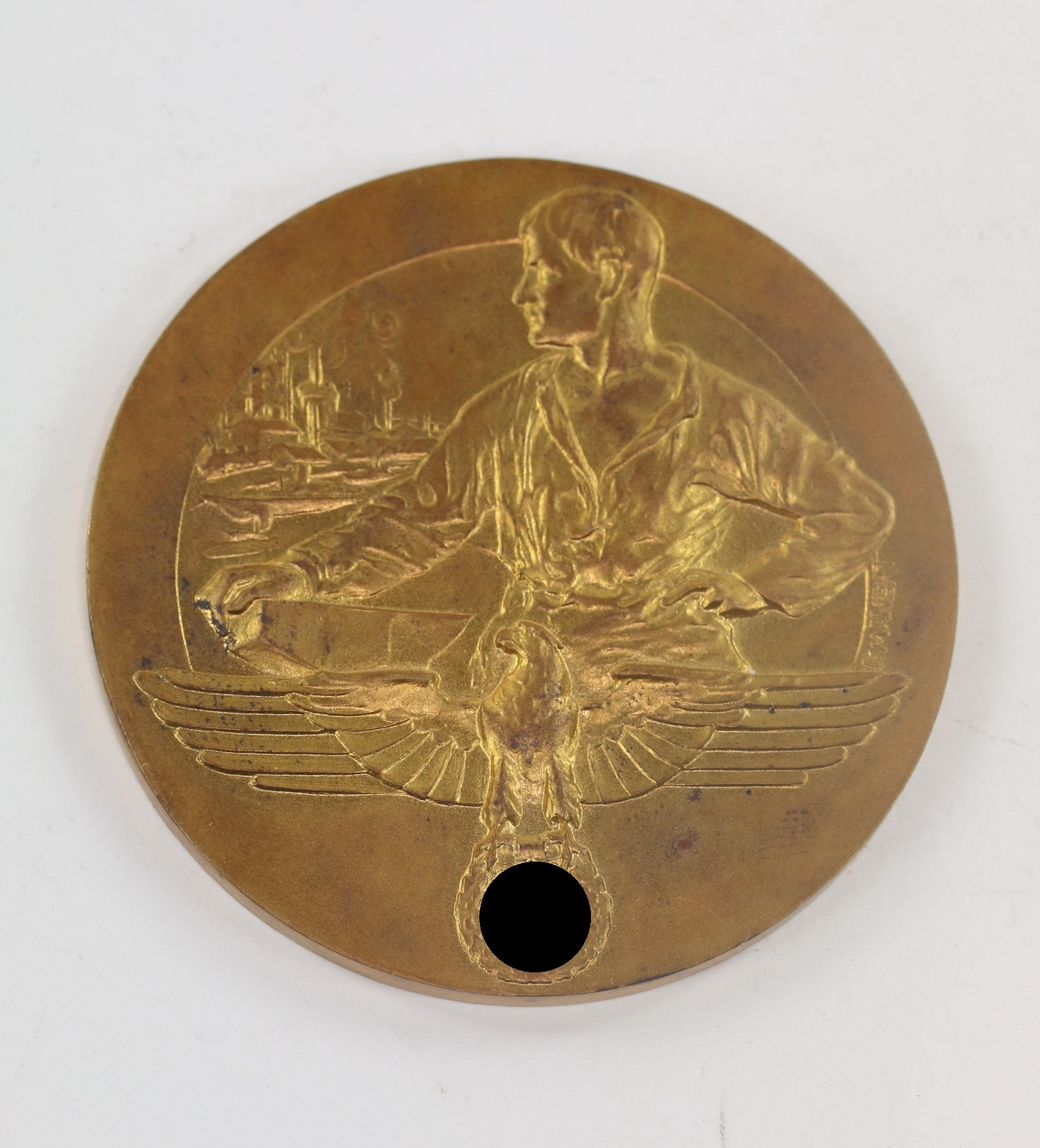 plakette_die_industrie_und_handelskammer_in_reichenberg_f_r_langj_hrige_treue_mitgliedschaft_1__1 Table Medal, Die Industrie- und Handelskammer in Reichenberg für langjährige treue Mitgliedschaft – Bild 1