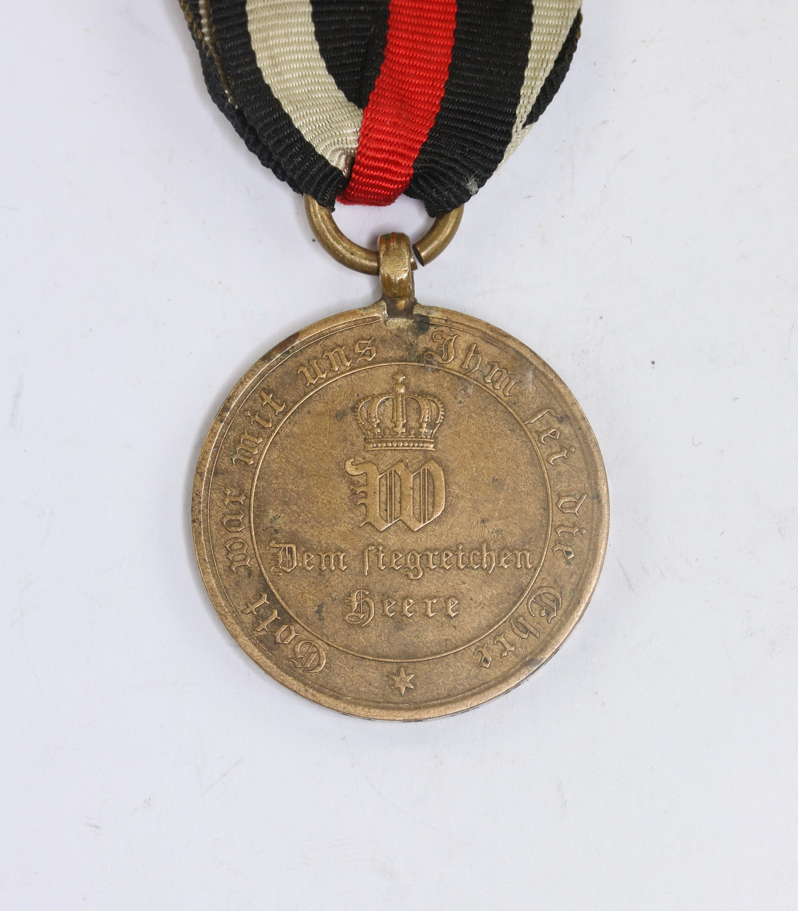 preu_en_kriegsdenkm_nze_f_r_k_mpfer_1870_ranschrift_aus_erobertem_geschuetz_1__8 Preußen, Kriegsdenkmünze für Kämpfer 1870, Ranschrift AUS EROBERTEM GESCHUETZ – Bild 1