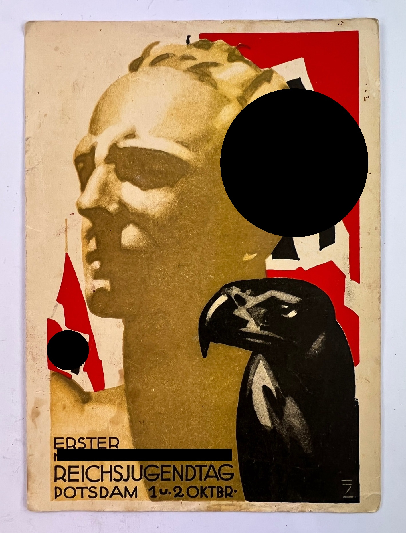 Propaganda Postcard, Erster nationalsozialistischer Reichsjugendtag Potsdam 1. u. 2. Oktbr. – Bild 1