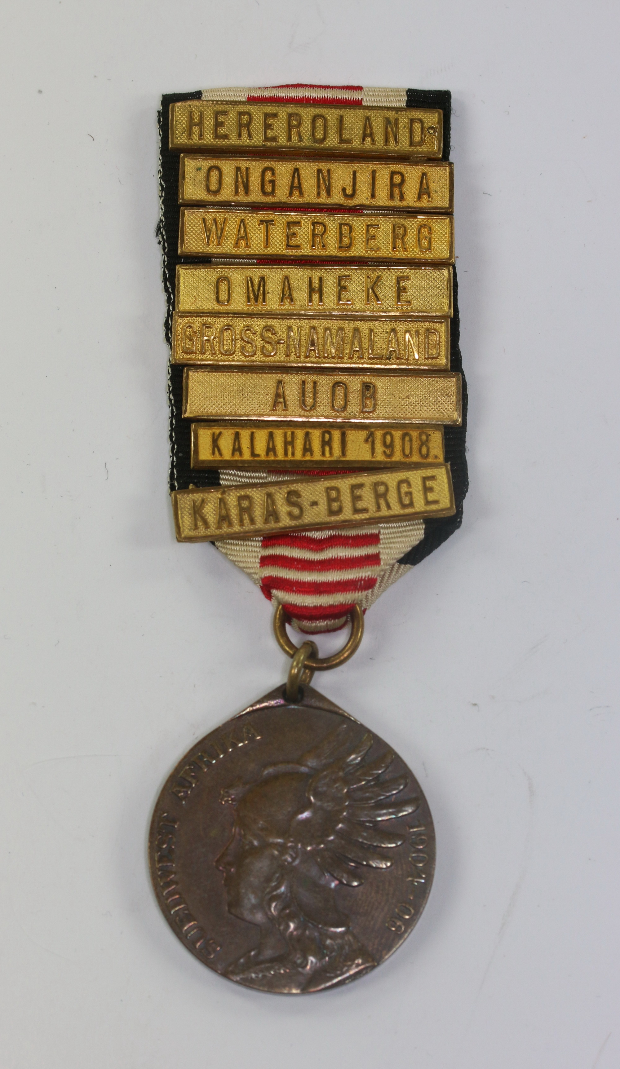 South West Africa Medal 1904 - 06  with 8 Bars. – Bild 1