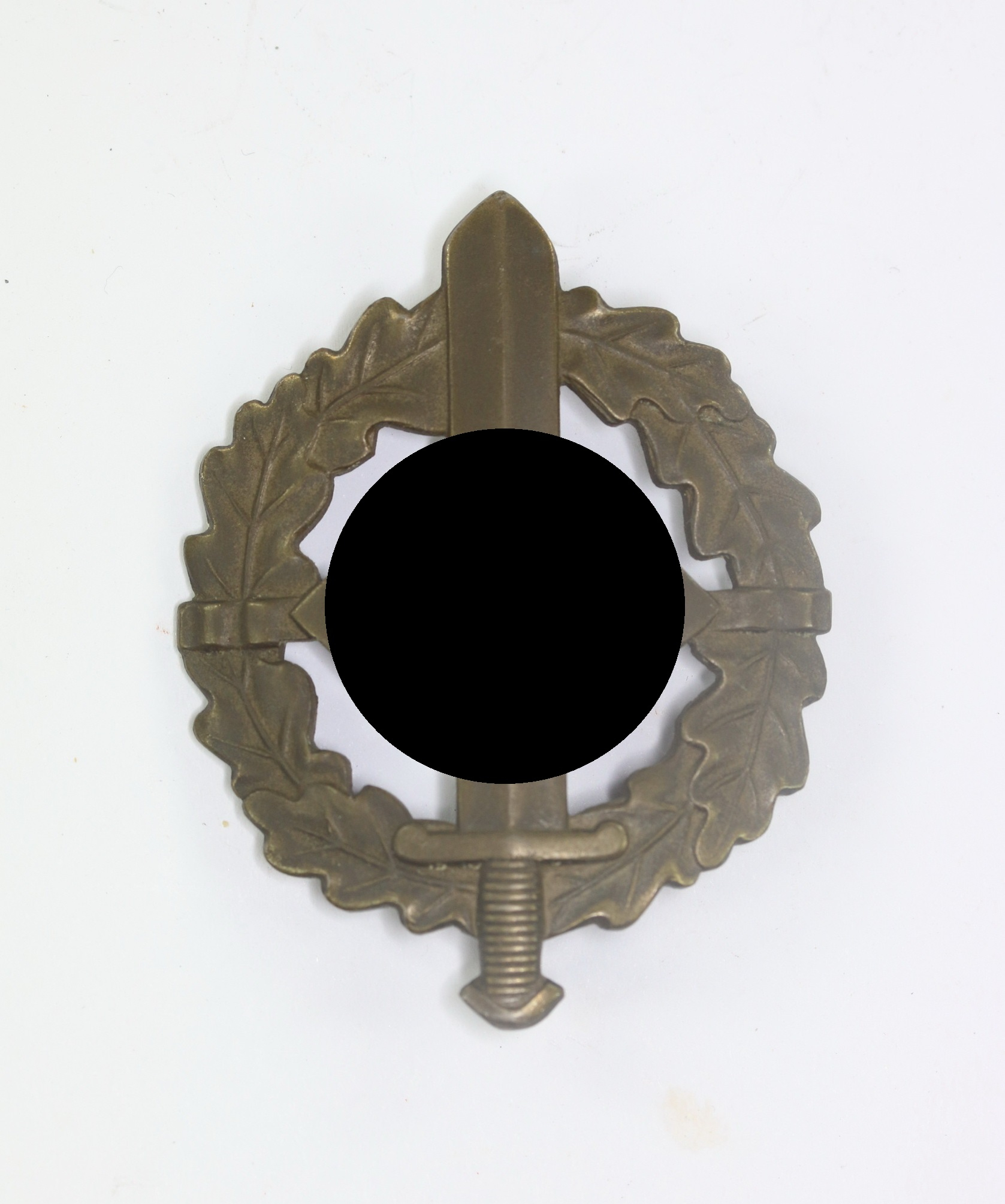 sa_wehrabzeichen_in_bronze_hst Bronze SA Military Sport Badge. Maker E. Schneider Lüdenscheid, Eigentum D.S.A. Sportabzeichen Hauptstelle – Bild 1