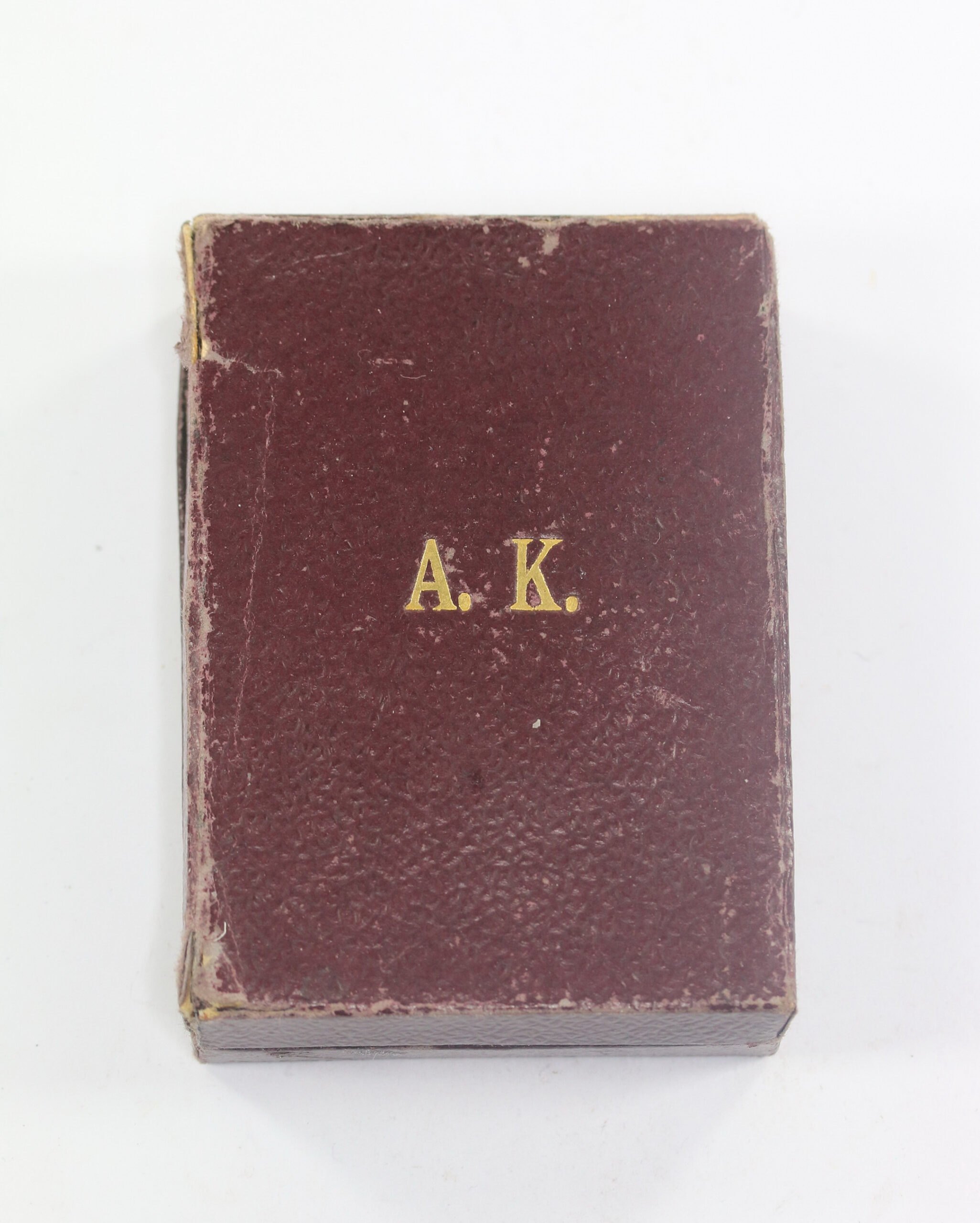 sachsen_etui_albrechtsorden_albrechtkreuz_a Sachsen, Etui Albrechtsorden Albrechtkreuz (A.K.), G.A. Scharfenberg Dresden Seestr. 16 C.E. Kunath Ordensband Lager Dresden Altmarkt 2 – Bild 1