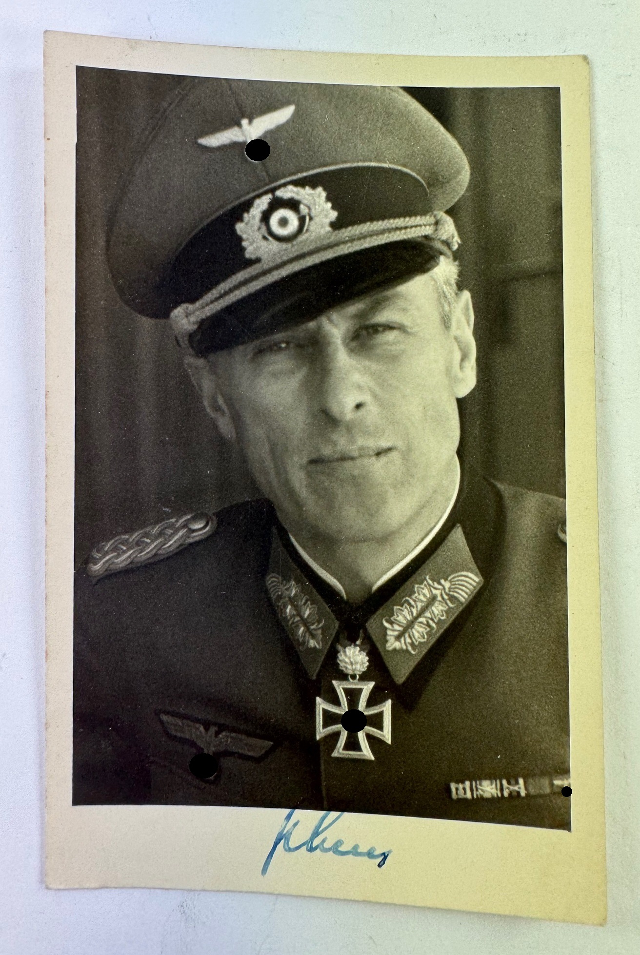 Autograph Portrait Photo, Generalleutnant Theodor Scherer - Der Sieger von Cholm – Bild 1
