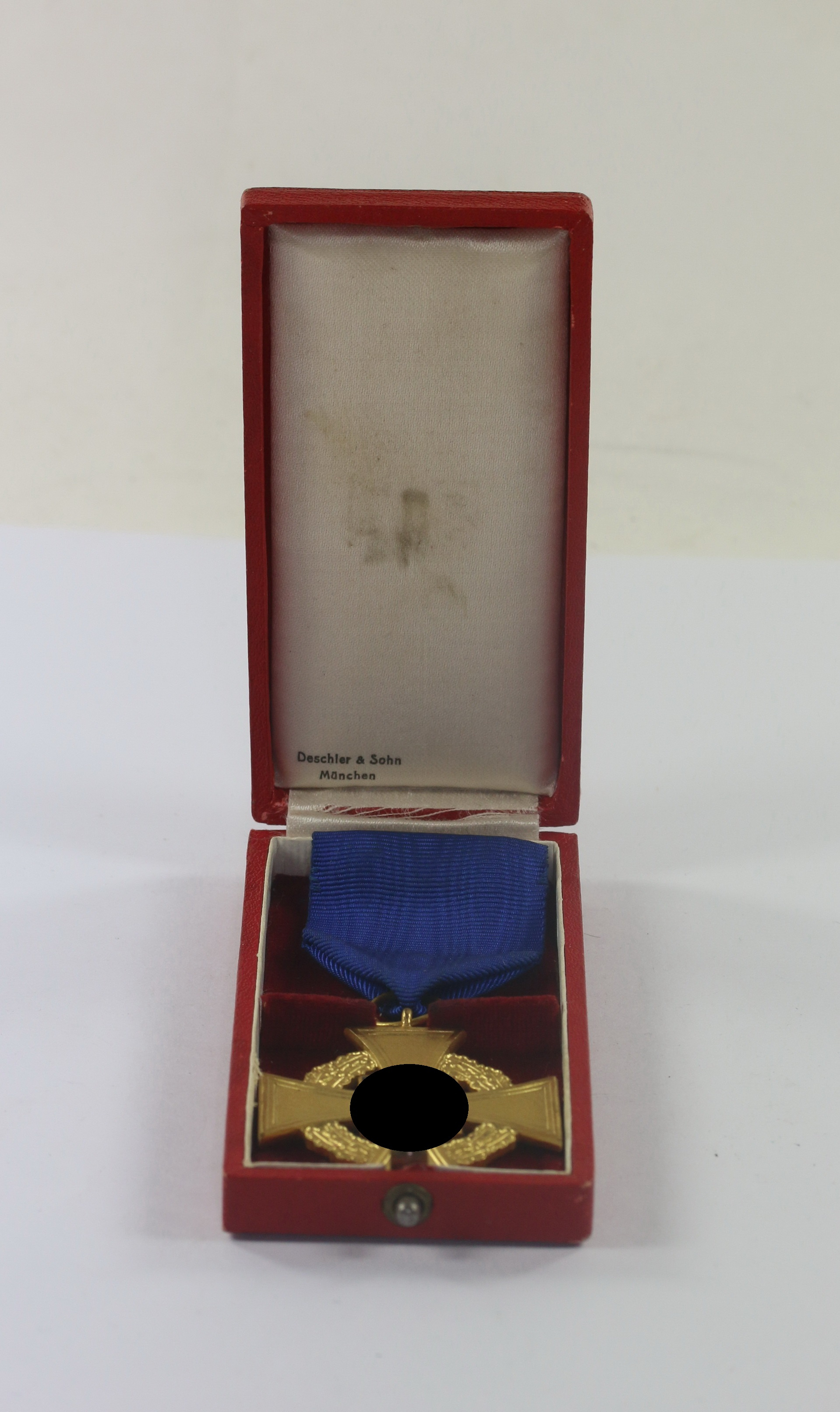 treudienstehrenzeichen_in_gold_40_jahre_im_etui_deschler_sohn_m_nchen_1__2_1 Cased Gold Civil Loyal Service Cross for 40 Years, Deschler & Sohn München – Bild 1