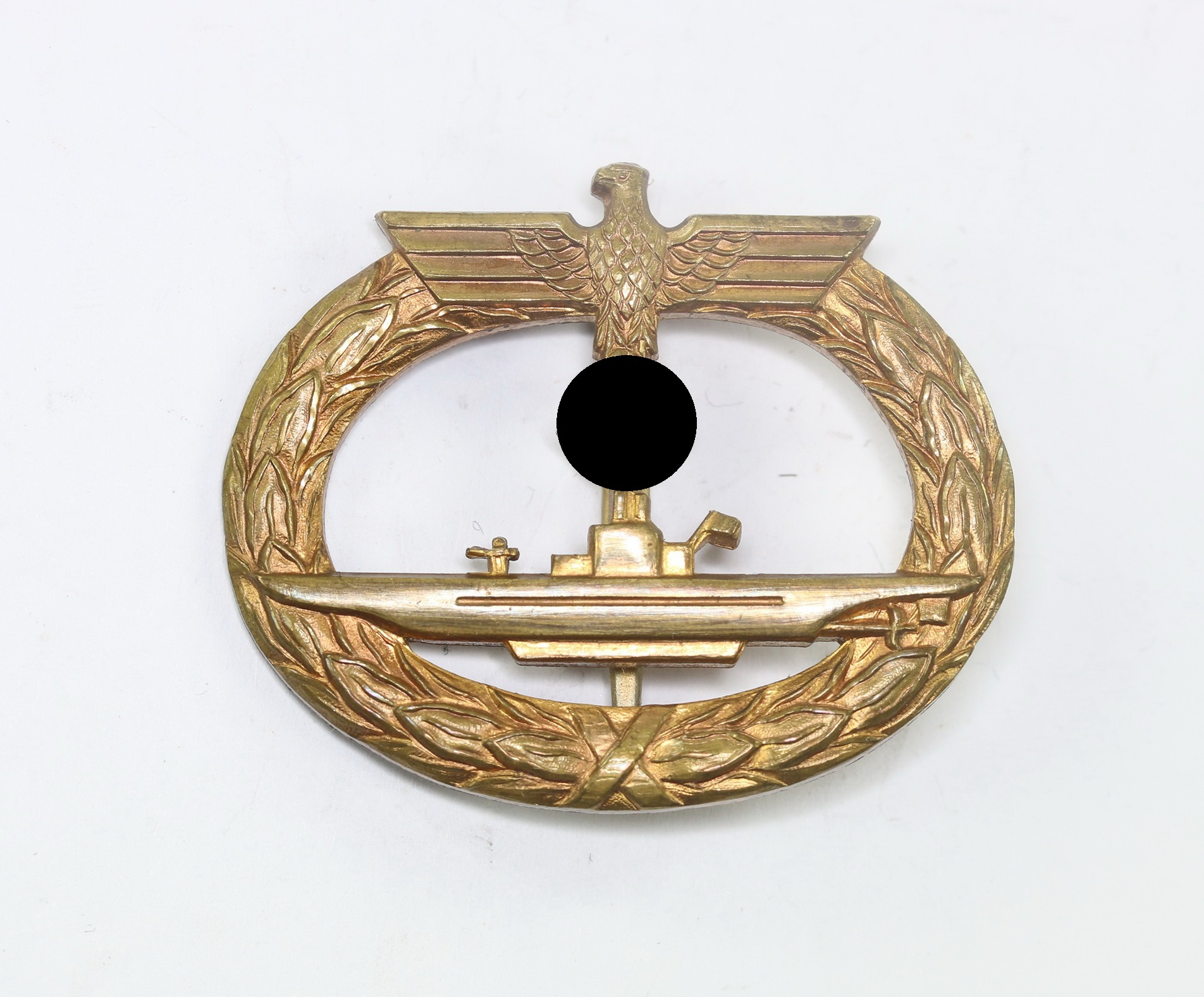 ubootskriegsabzeichen_1939_otto_schickle_pforzheim_buntmetall_1__1 Submarine War Badge. Type Otto Schickle, Pforzheim Tombak – Bild 1