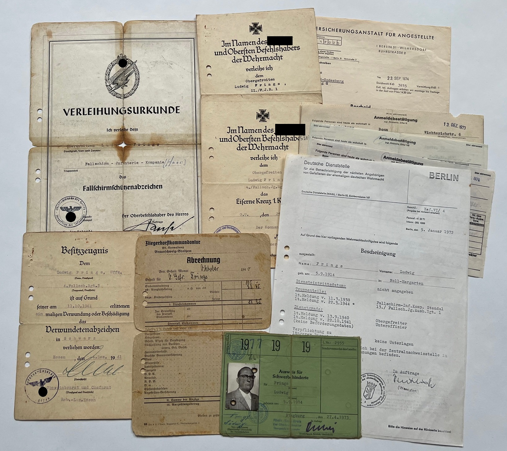 urkunden_gruppe_heeresspringer_ludwig_frings_1__1 Urkunden Gruppe Heeresspringer (!) Ludwig Frings – Bild 1