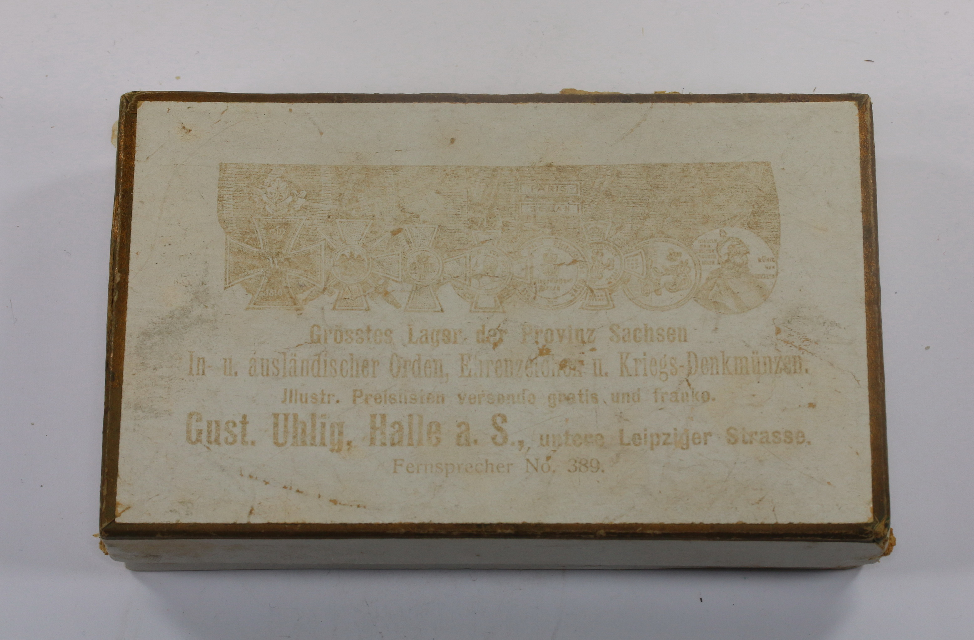 Sale/Storage Box for a Medal Bar, Gust. Uhlig, Halle a. S. untere Leipziger Strasse – Bild 1