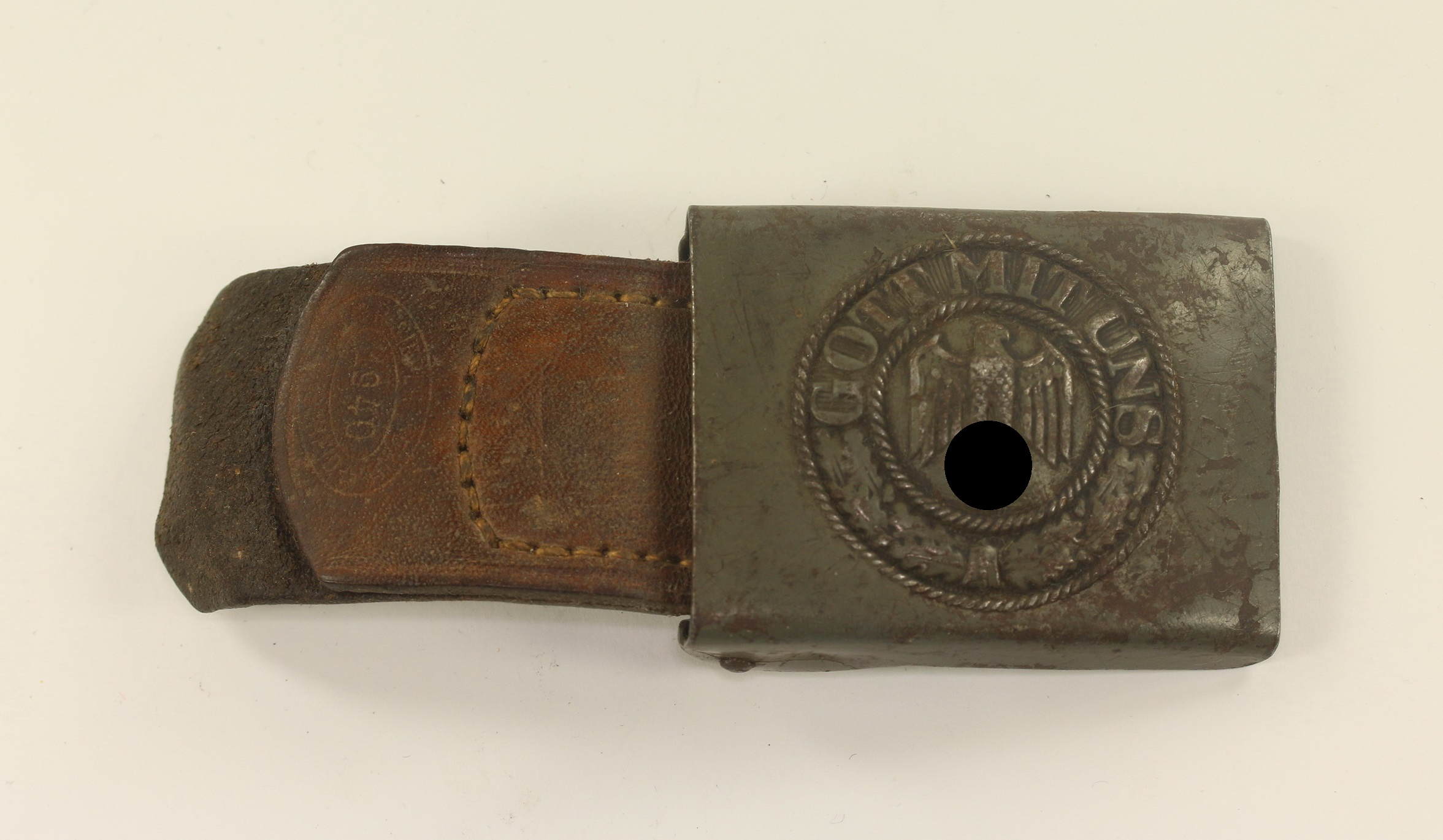 Army Belt Buckle for Enlisted. Maker R.S.&S., Stahl – Bild 1