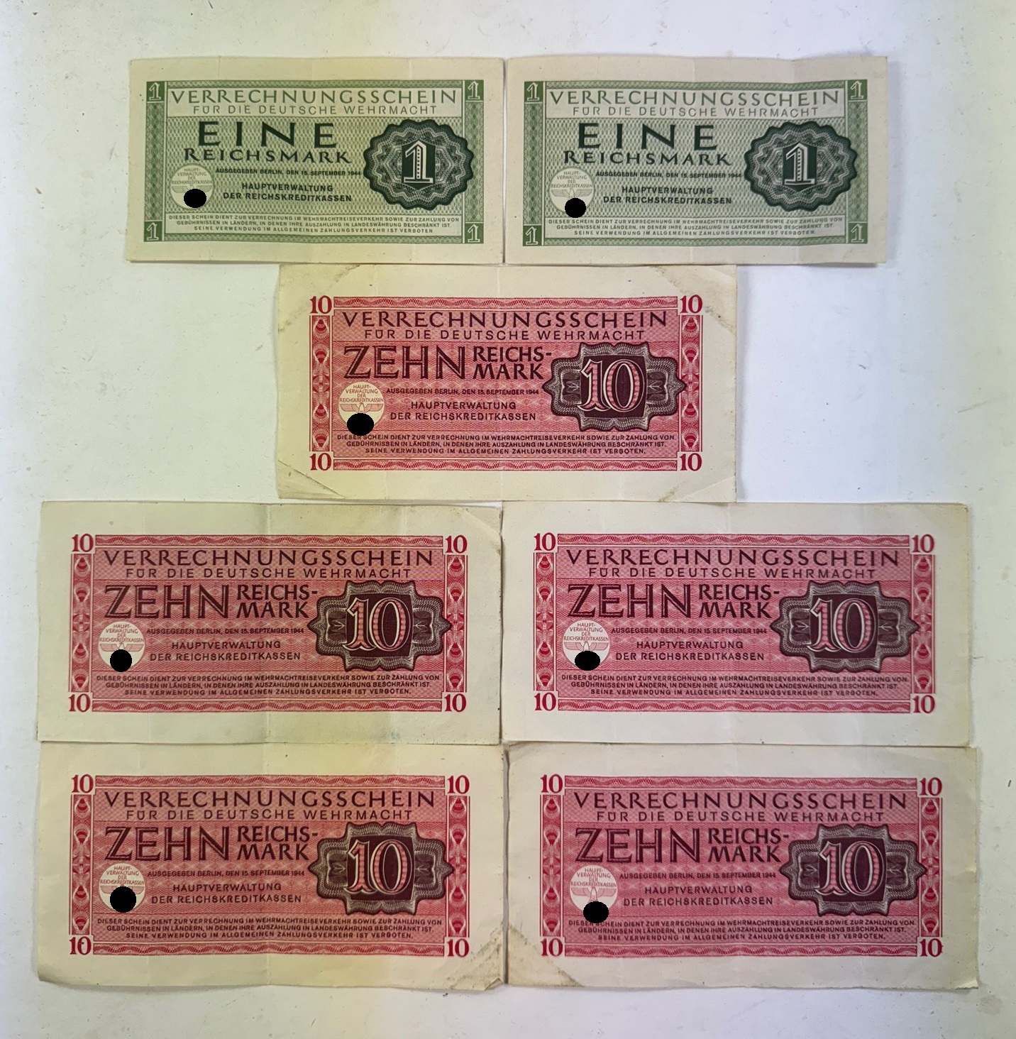 Wehrmachts Geld, Verrechnugsschein für die Deutsche Wehrmacht (6 Stück - 42 Reichsmark) – Bild 1